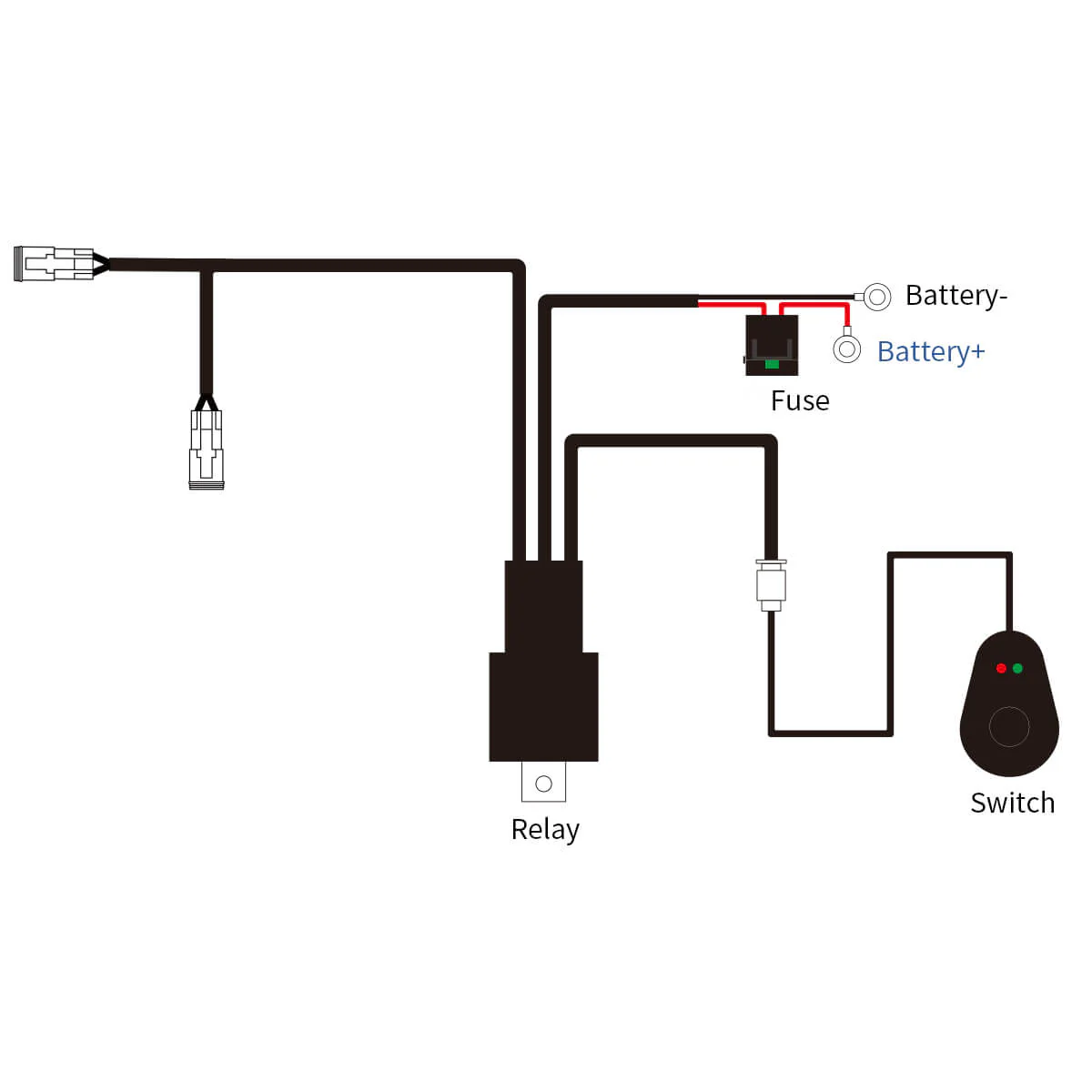 LED Pods Wiring Harness with DT Connectors - 2 Leads - Image 10