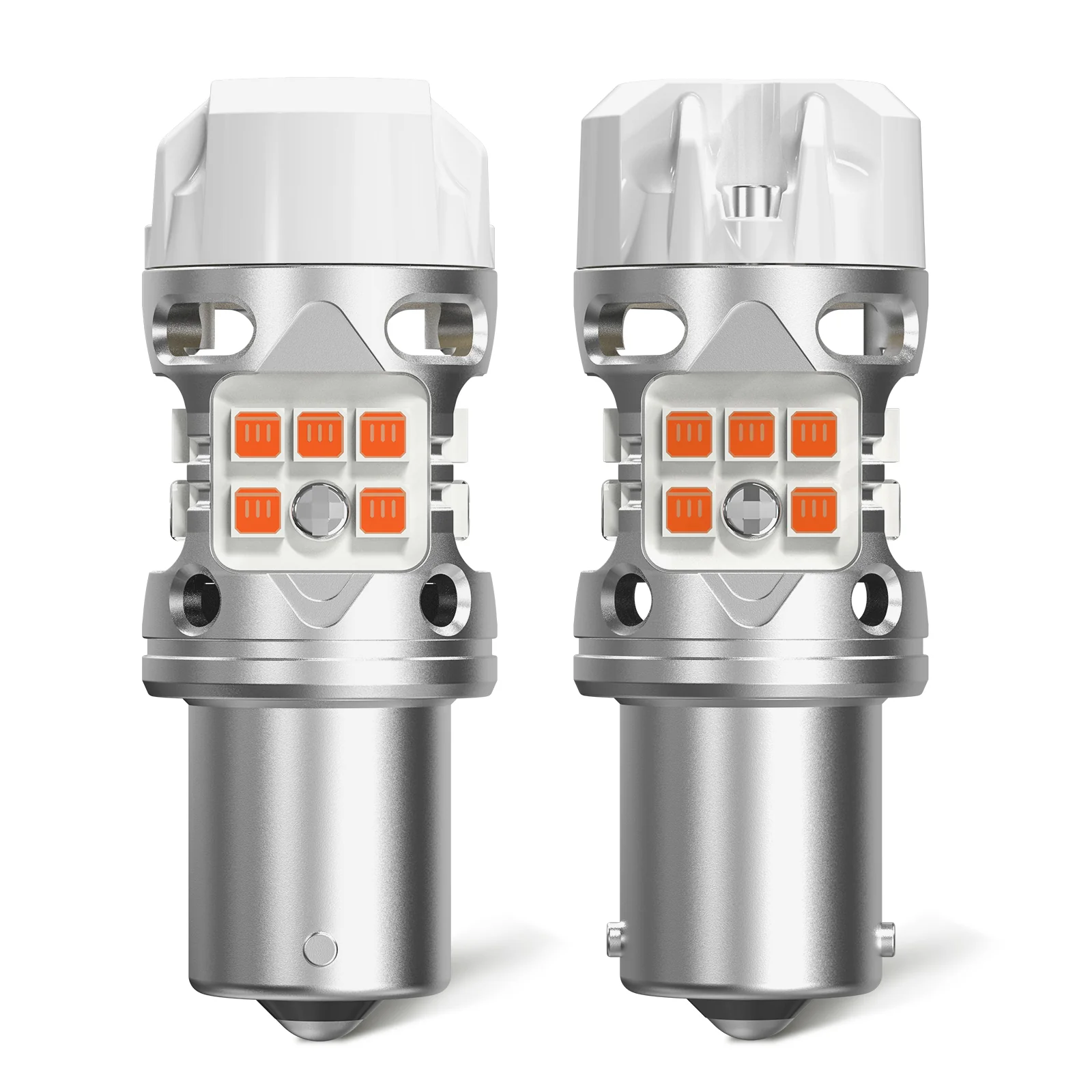 1156 P21W LED Turn Signal Bulbs CanBus-Ready Amber | T3 Series - Image 14