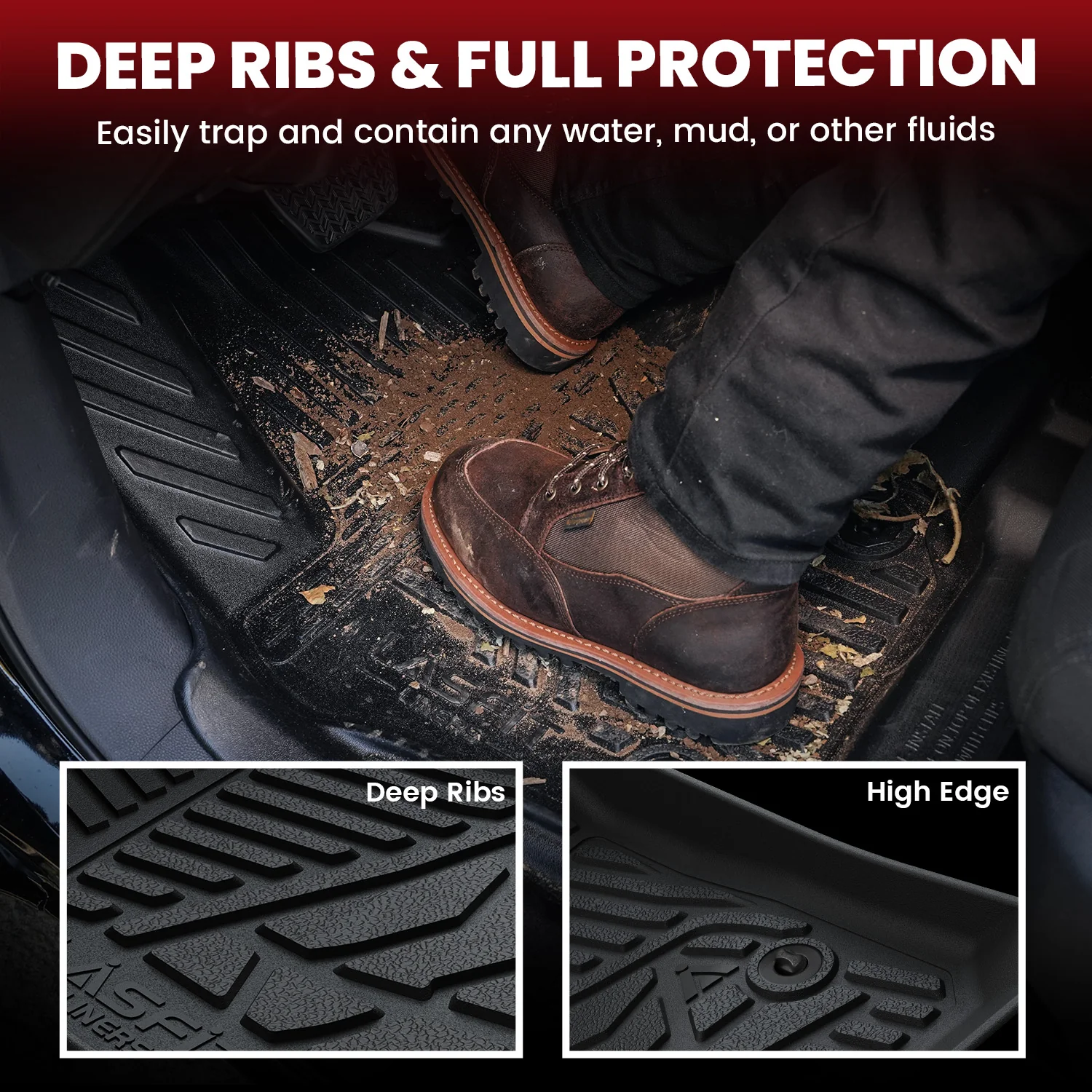 Fit for 2007-2013 Chevrolet Silverado 1500 Crew Cab Floor Mats, Fit Bucket Seat & Gas Only - Image 16