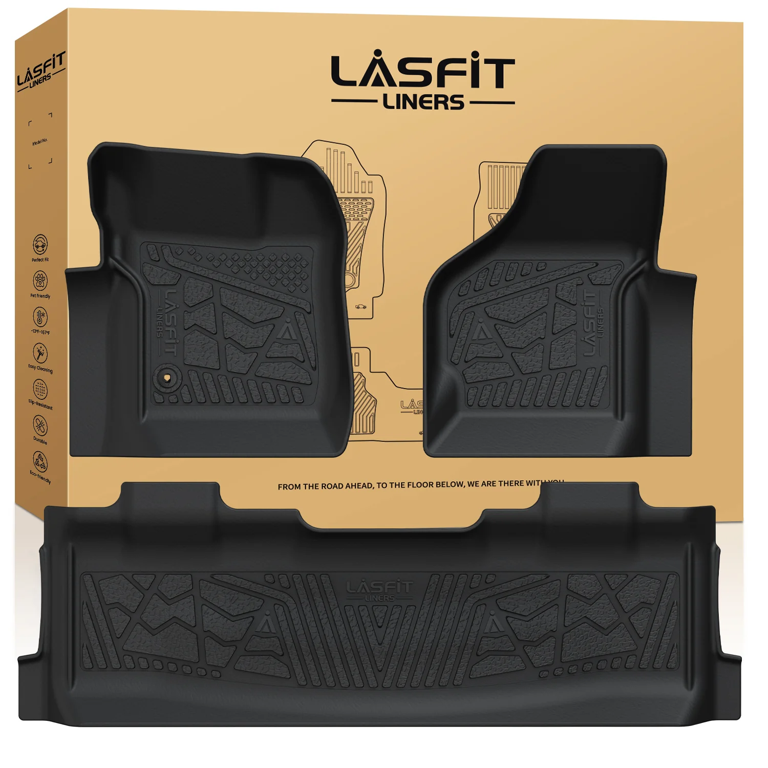 Fit for 1999-2007 Ford F-250 F-350 F-450 Floor Mats,Fit CrewCab with Carpet Floor, w/o 4*4 Shifter & w/o Center Console Only - Image 8