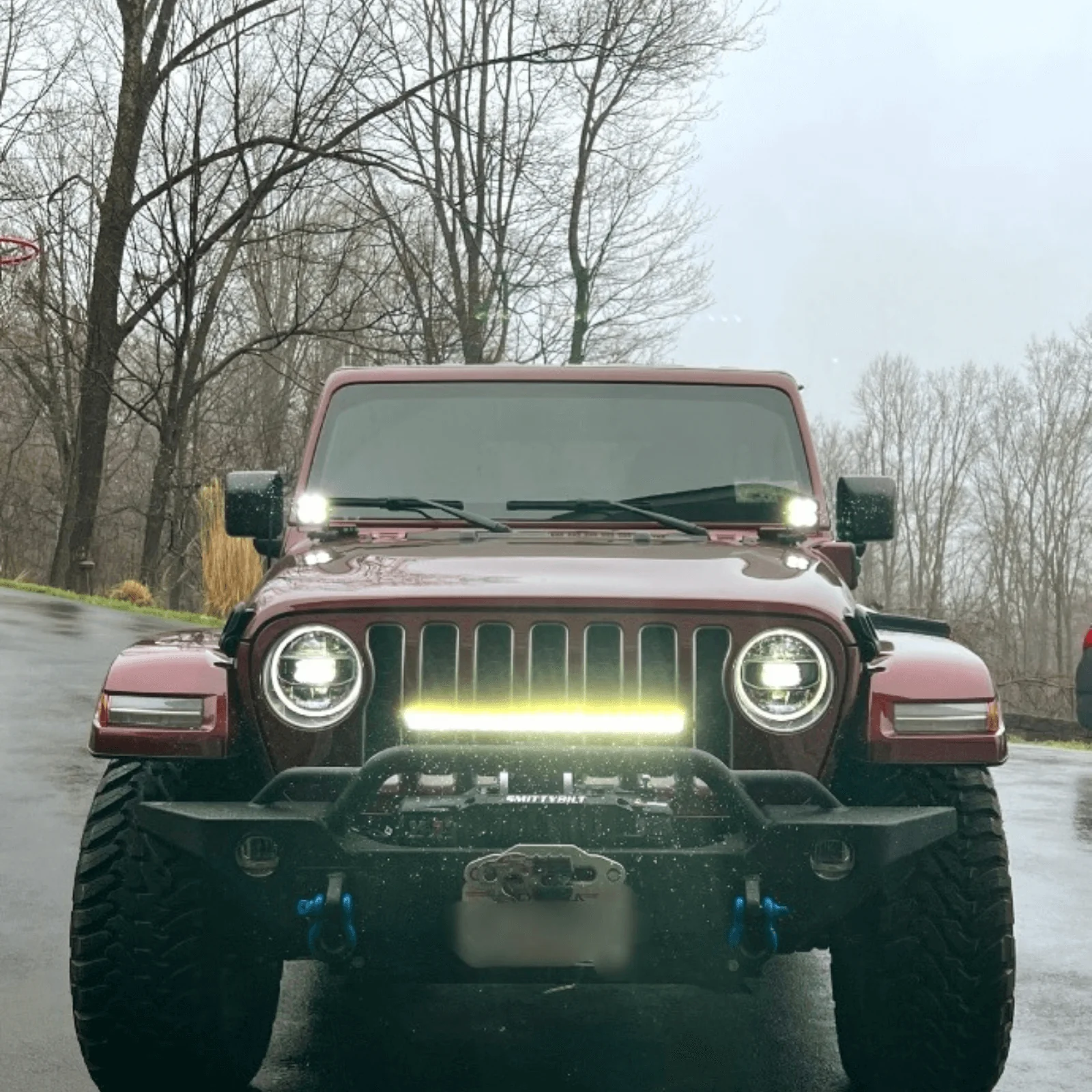 22 Inch Off-Road LED Light Bars Bumper Grille Combo Flood Spot Single Row - LASFIT - Image 3