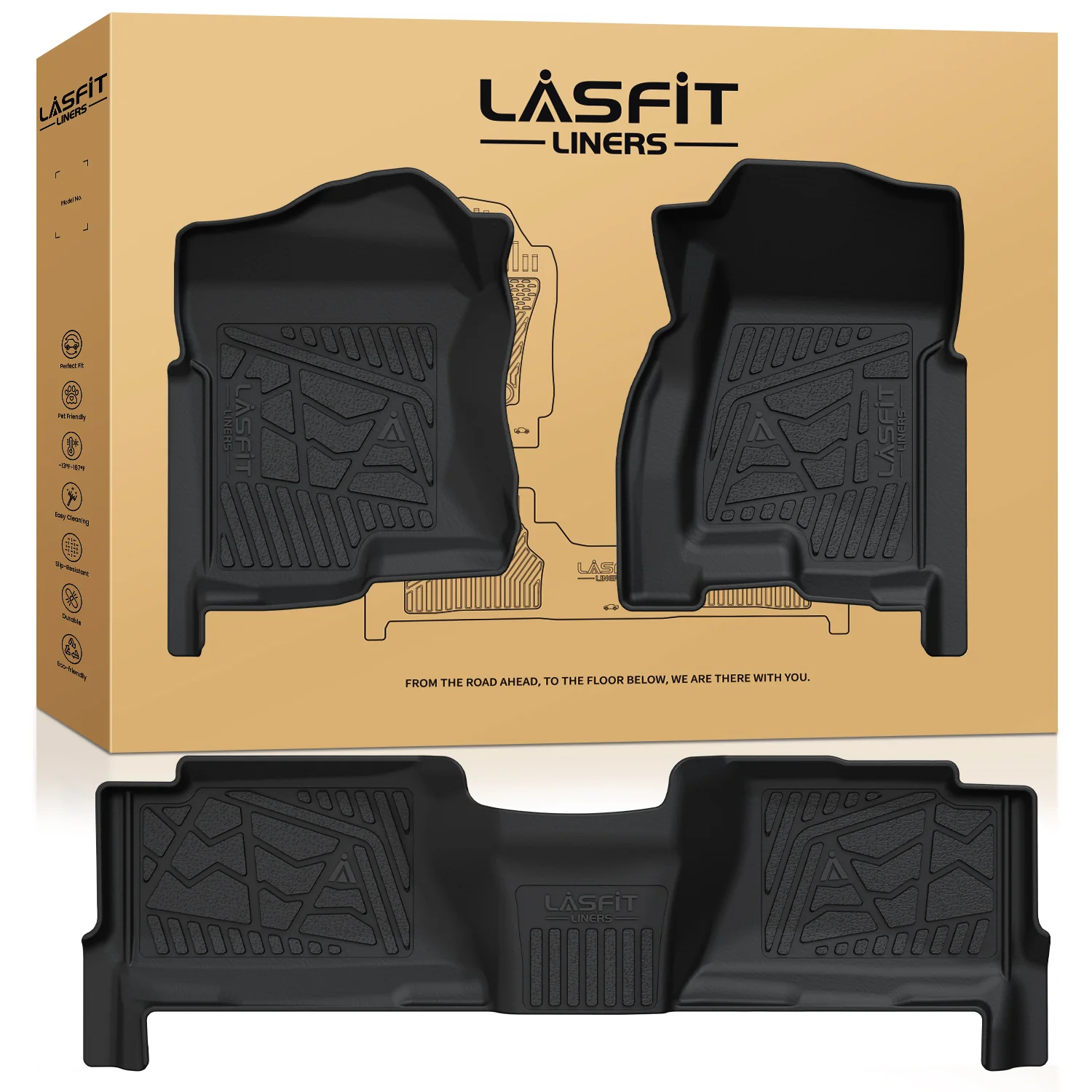 Fit for 2000-2006 Cadillac Escalade ESV 1st & 2nd Row Floor Mats, Fit 2nd Row Bench Seat Only - Image 9