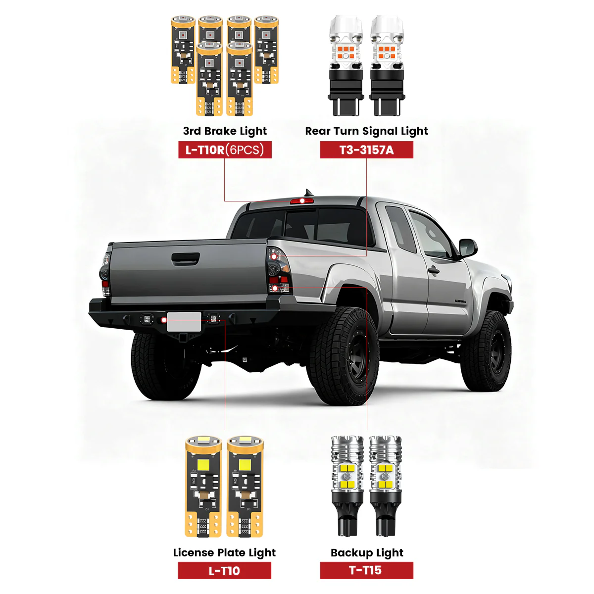 Fit for 2001-2015 Toyota Tacoma The Brightest LED Bulbs Upgrade | Tested and Verified - Image 2