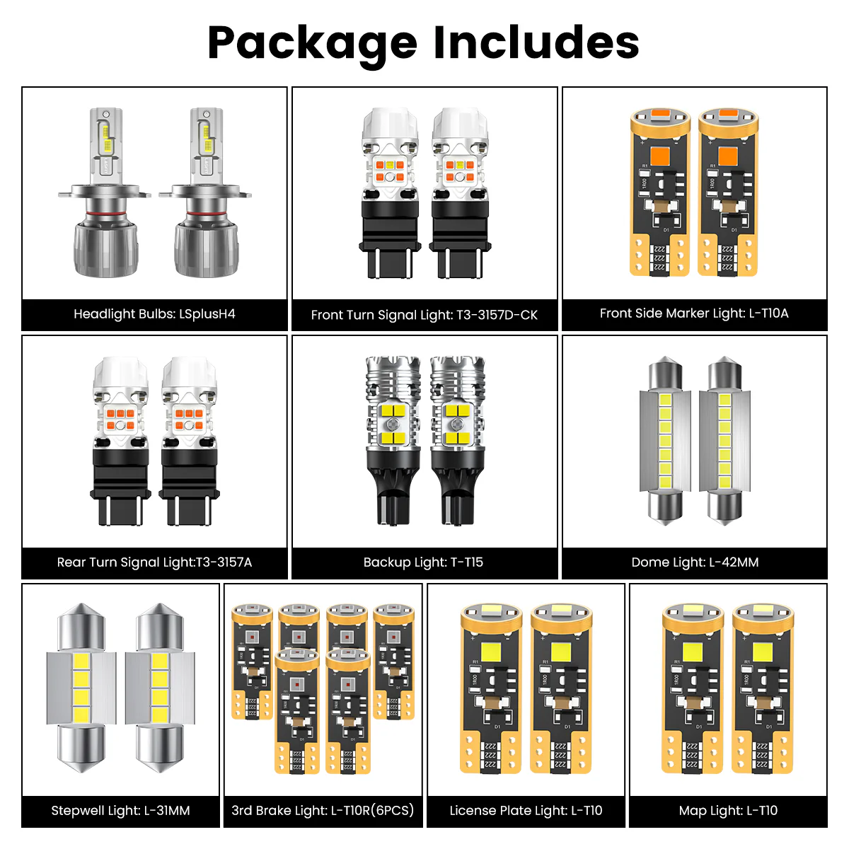 Fit for 2001-2015 Toyota Tacoma The Brightest LED Bulbs Upgrade | Tested and Verified - Image 8