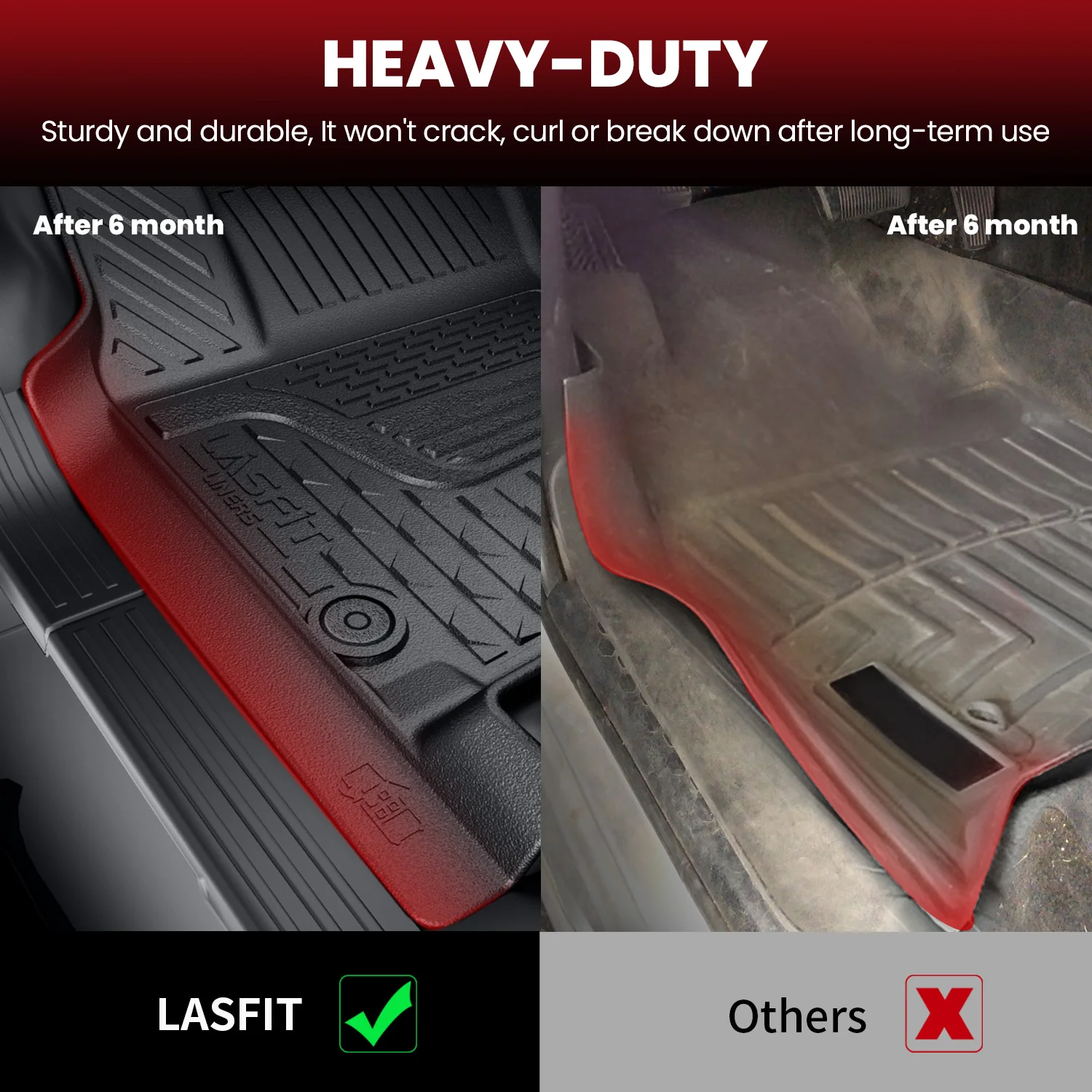 Fit for 2002-2008 RAM 1500 Quad Cab Floor Mats, Fit Carpet Flooring, Not Fit have 4X4 Shifter - Image 13