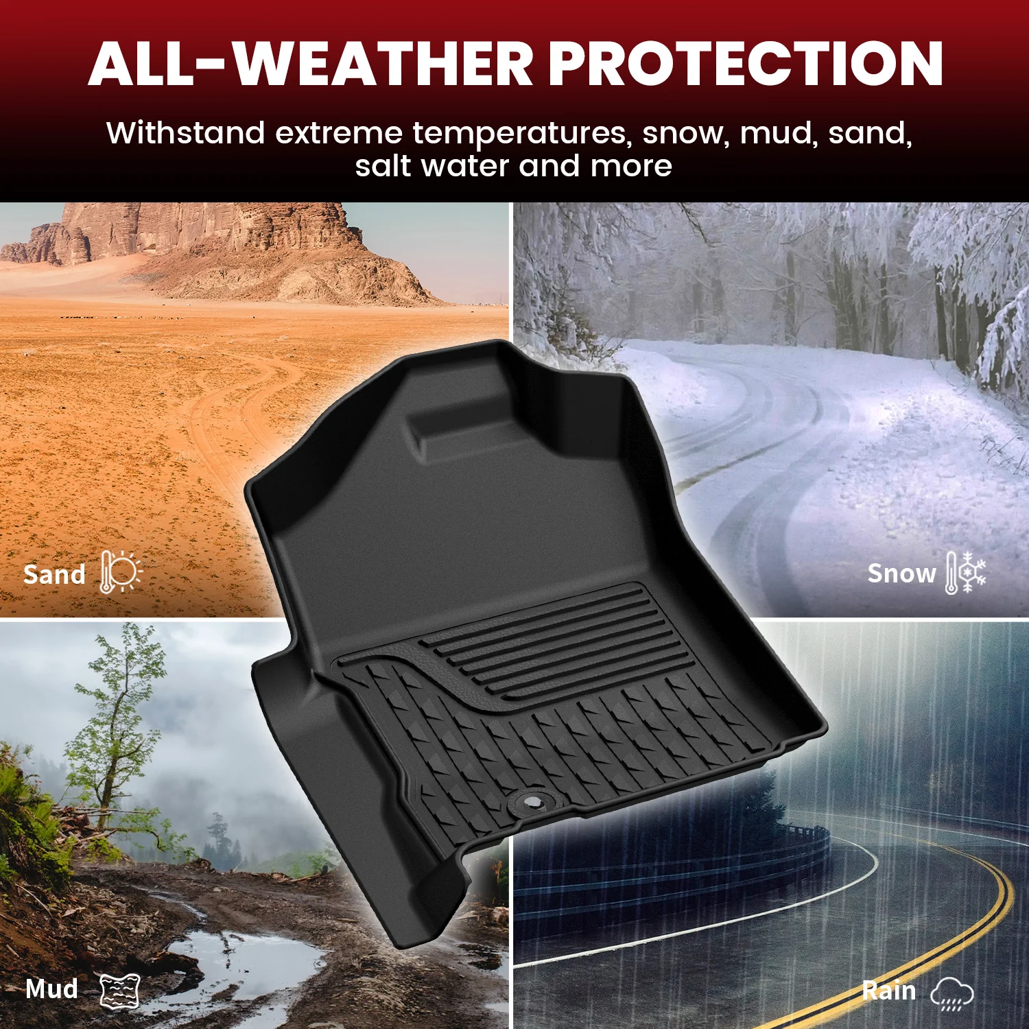 Fit for 2002-2008 RAM 1500 Quad Cab Floor Mats, Fit Carpet Flooring, Not Fit have 4X4 Shifter - Image 14