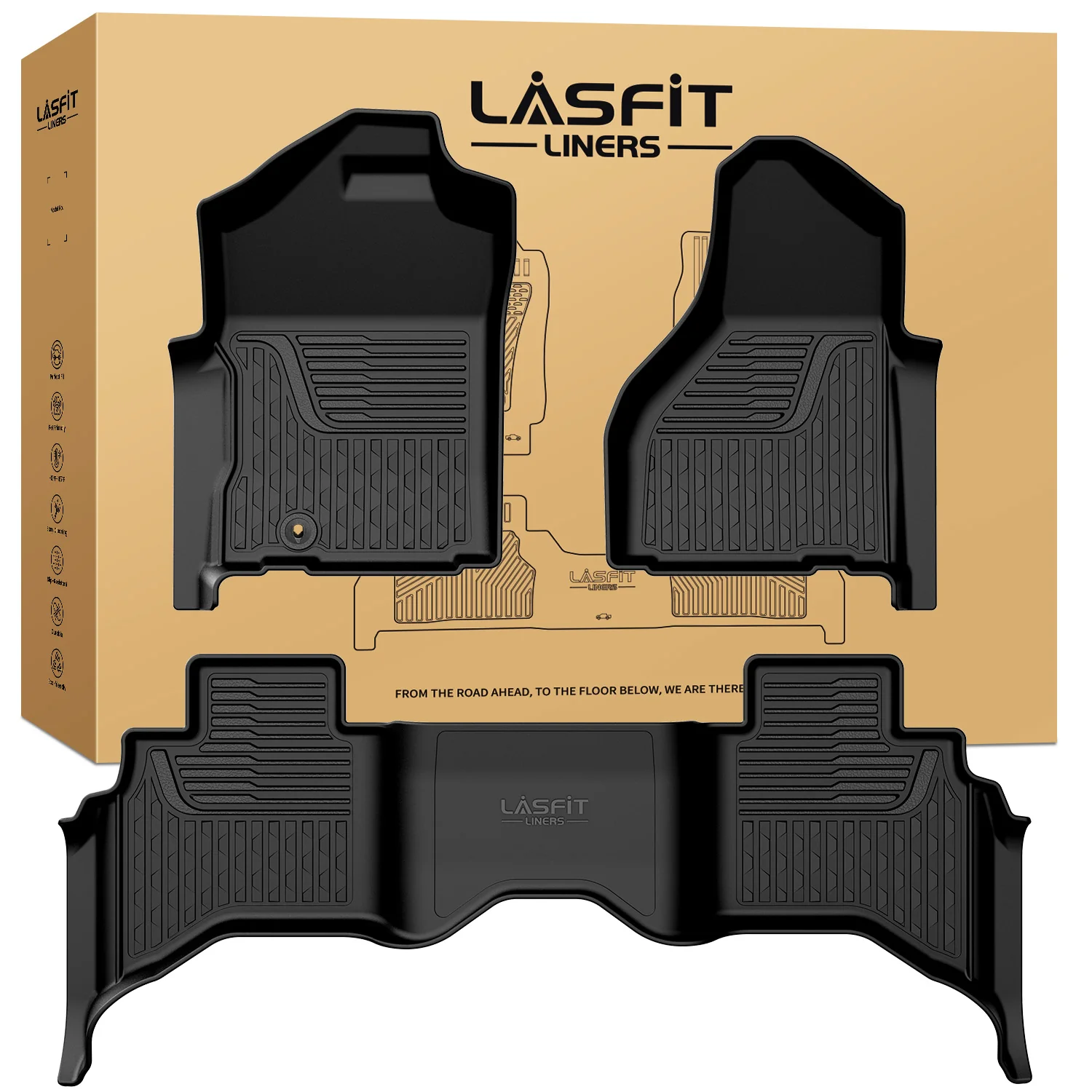 Fit for 2003-2009 RAM 2500 3500 Quad Cab Floor Mats, Fit Carpet Flooring, Not Fit have 4X4 Shifter - Image 17