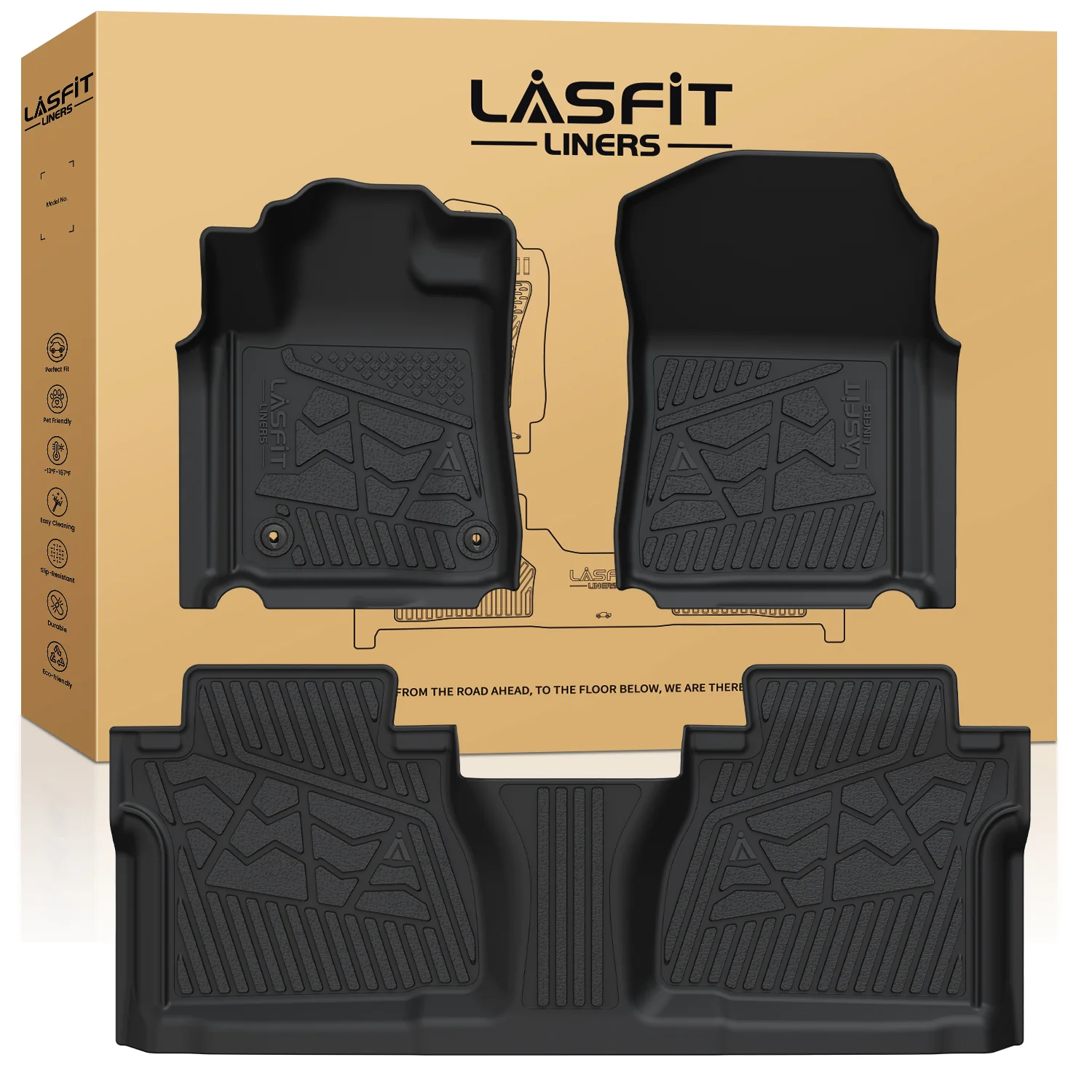 Fit for 2007-2011 Toyota Tundra Floor Mats, Fit Double Cab Only, Not Fit CrewMax or Regular Cab - Image 9