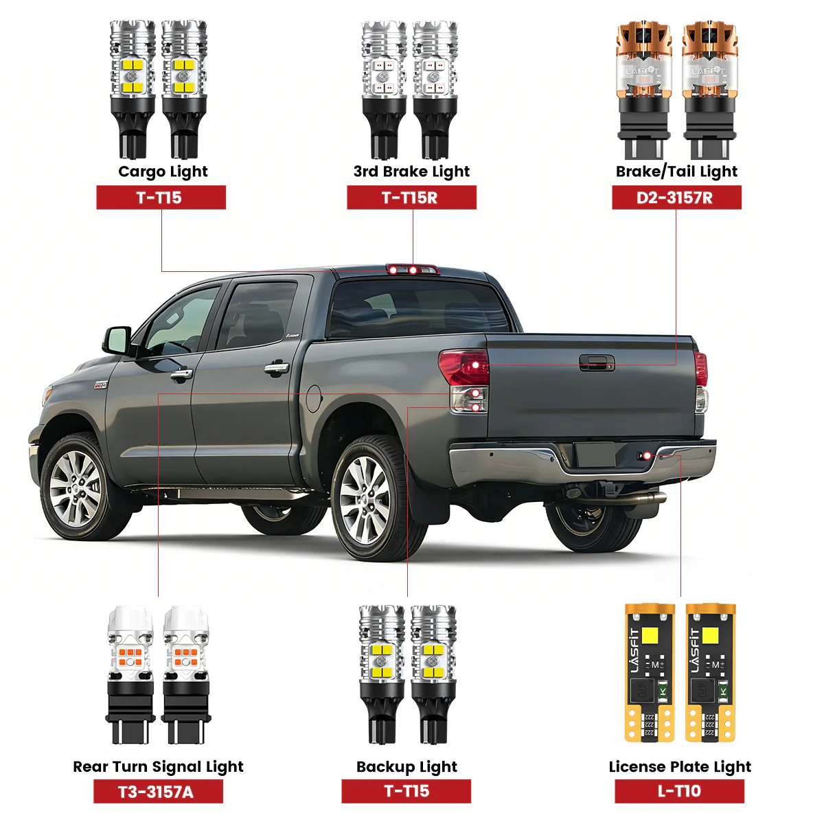 Fit for 2007-2013 Toyota Tundra LED Bulbs Upgrade - Image 2