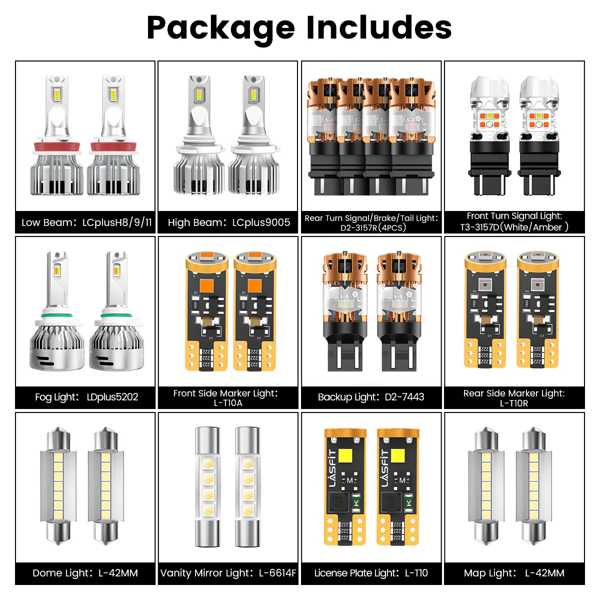 Fit for 2007-2014 Chevrolet Tahoe The Brightest LED Bulbs Upgrade - Image 7