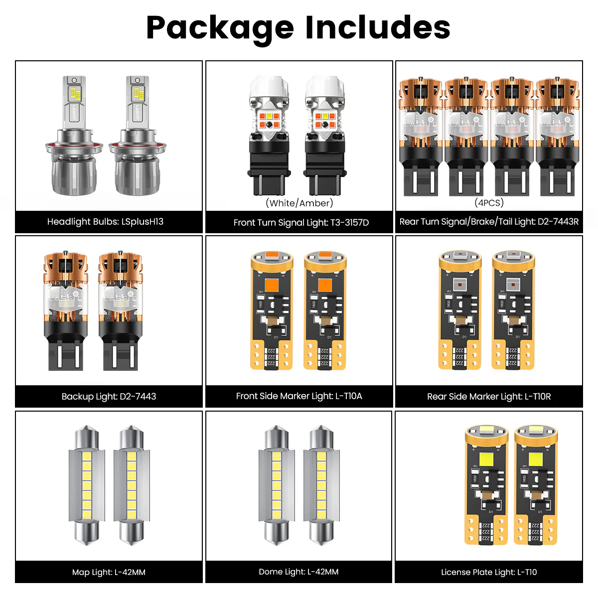 Fit for 2007-2014 GMC Yukon / Yukon XL The Brightest LED Bulbs Upgrade - Image 6