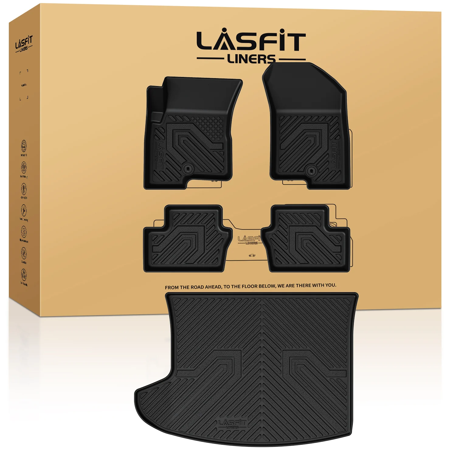 Fit for 2007-2016, 2017(1st Gen) Jeep Compass Floor Mats & Cargo Mat - Image 8