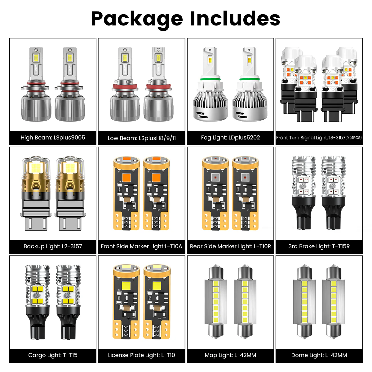 Fit for 2007-2013 GMC Sierra 1500 The Brightest LED Bulbs Upgrade | Tested and Verified - Image 60