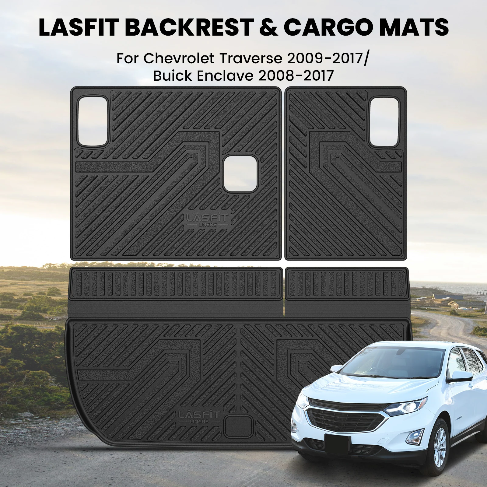 Fit for 2008-2017 Buick Enclave Floor Mats or Cargo & Seatback Mats - Image 17