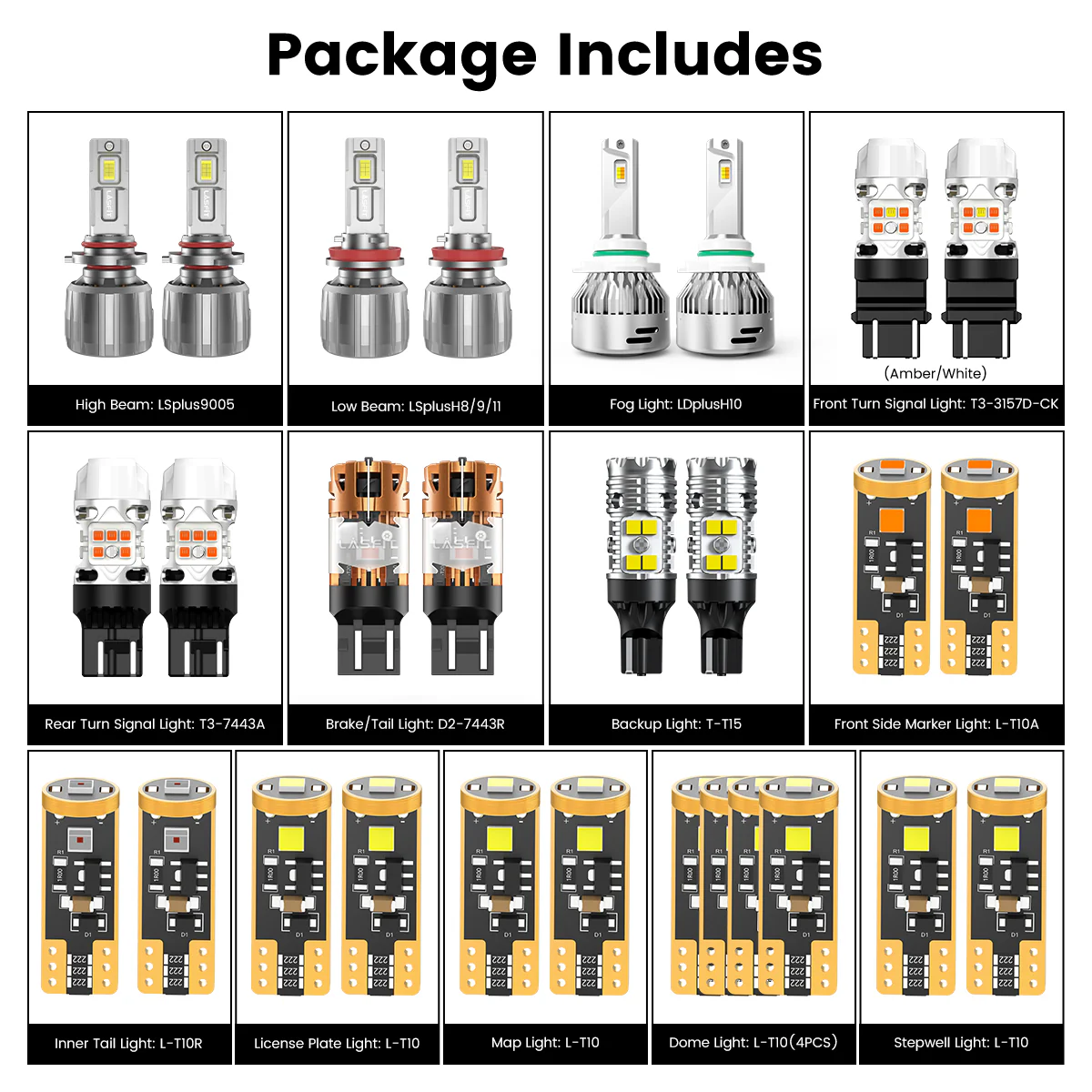 Fit for 2008-2017 Toyota Sequoia The Brightest LED Bulbs Upgrade - Image 3