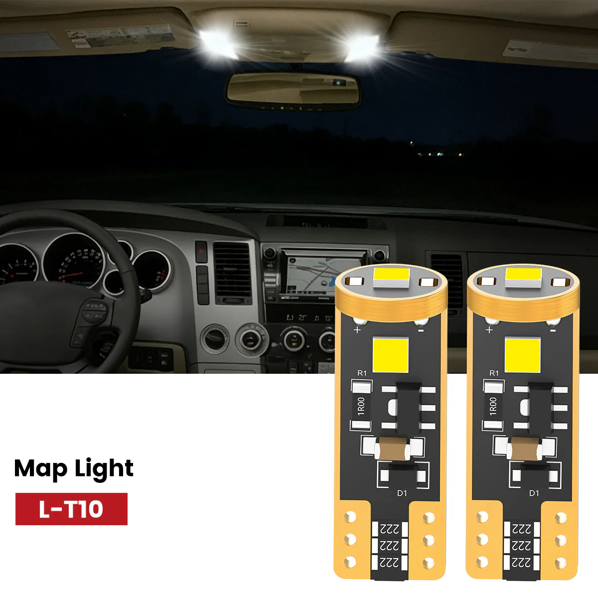 Fit for 2008-2017 Toyota Sequoia The Brightest LED Bulbs Upgrade - Image 49