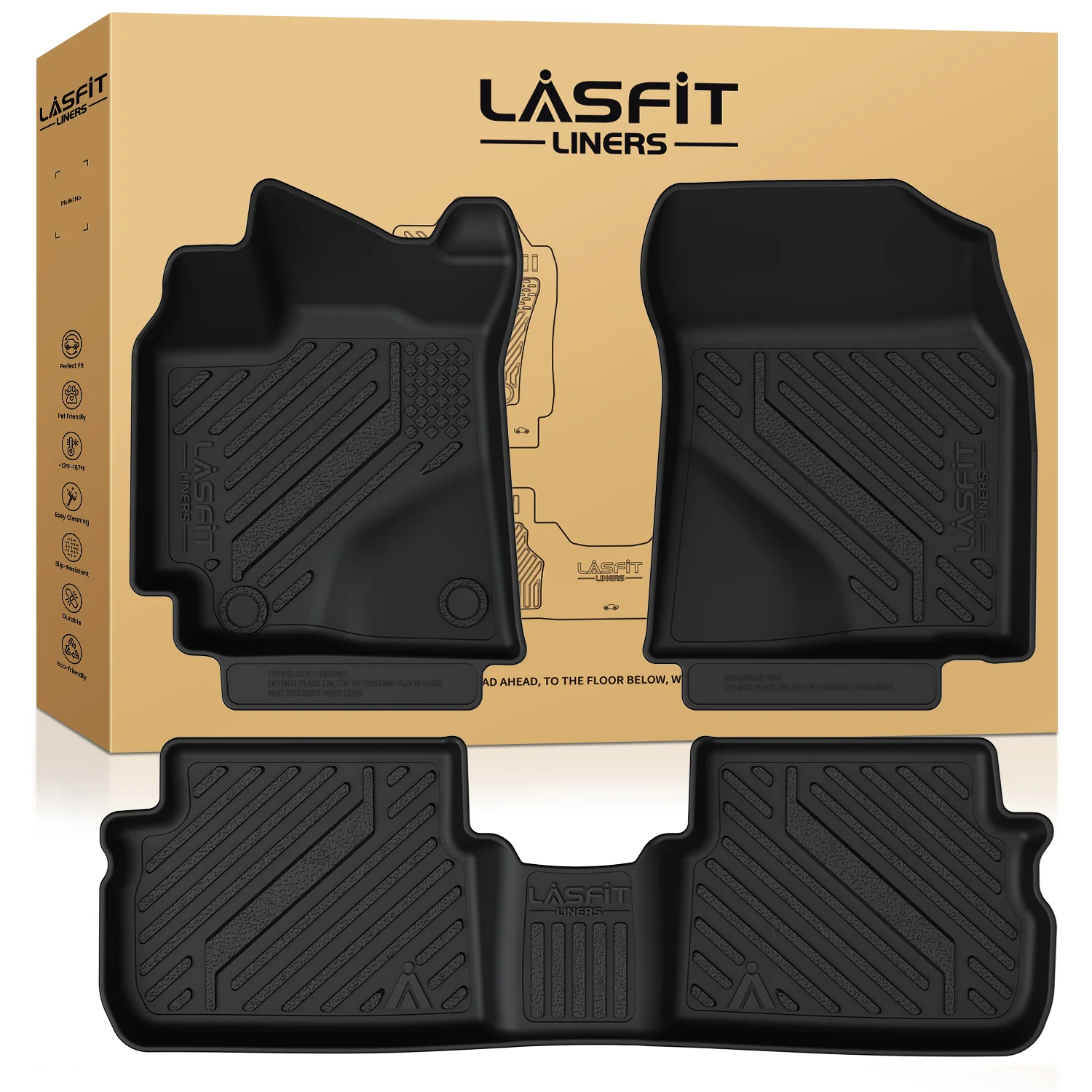 Fit for 2009-2010 Pontiac Vibe Floor Mats, Fit Automatic Transmission & FWD Only - Image 9
