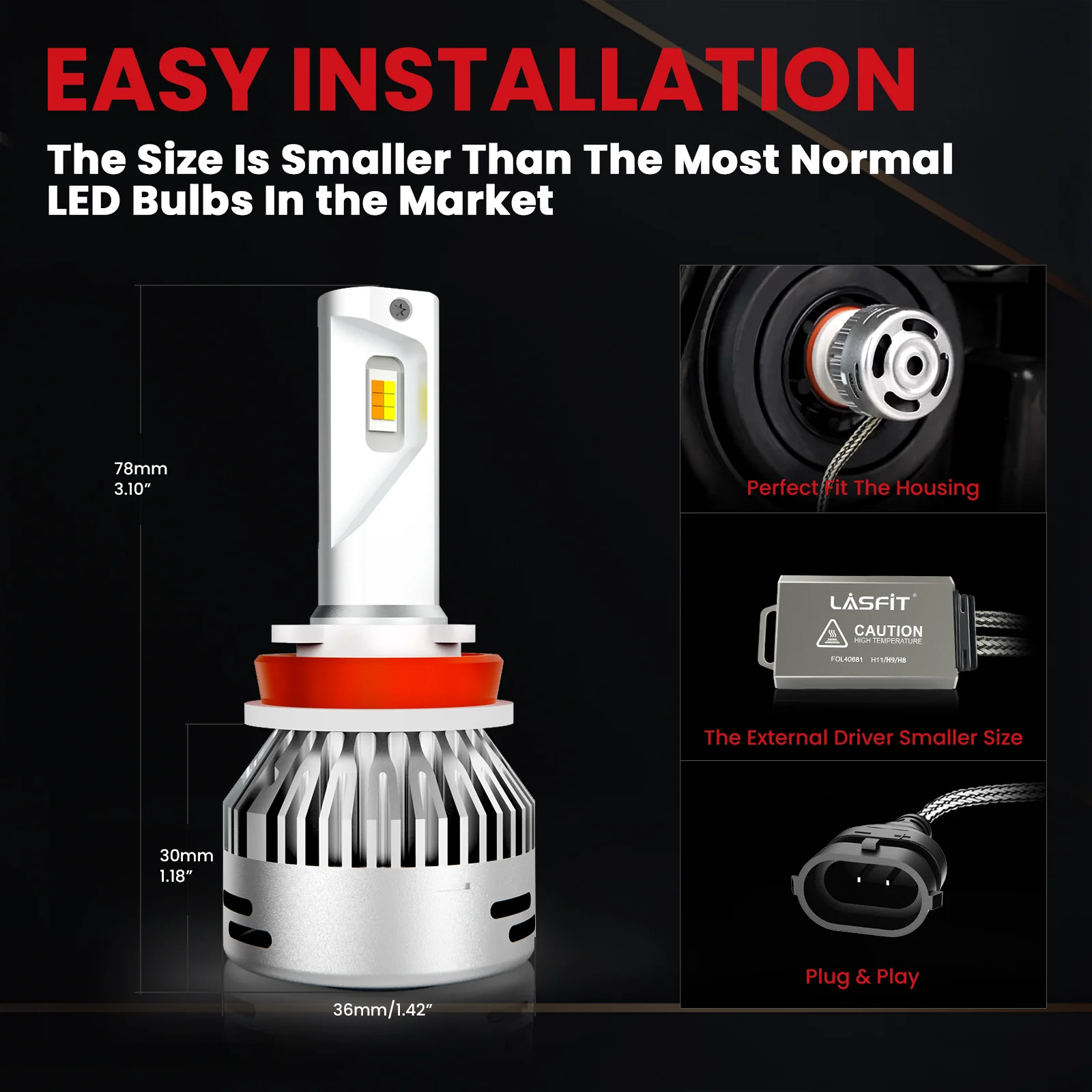 Fit for 2016-2021 Honda Civic Sedan Coupe Hatchback The Brightest LED Bulbs Upgrade | Tested and Verified - Image 29