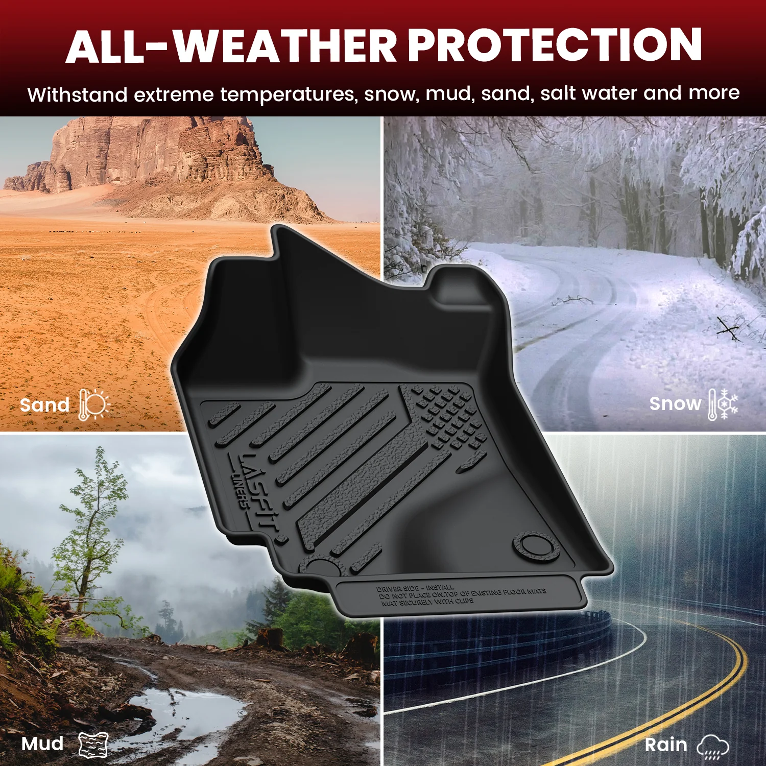 Fit for 2009-2013 Toyota Matrix Floor Mats, Fit Automatic Transmission & FWD Only - Image 6
