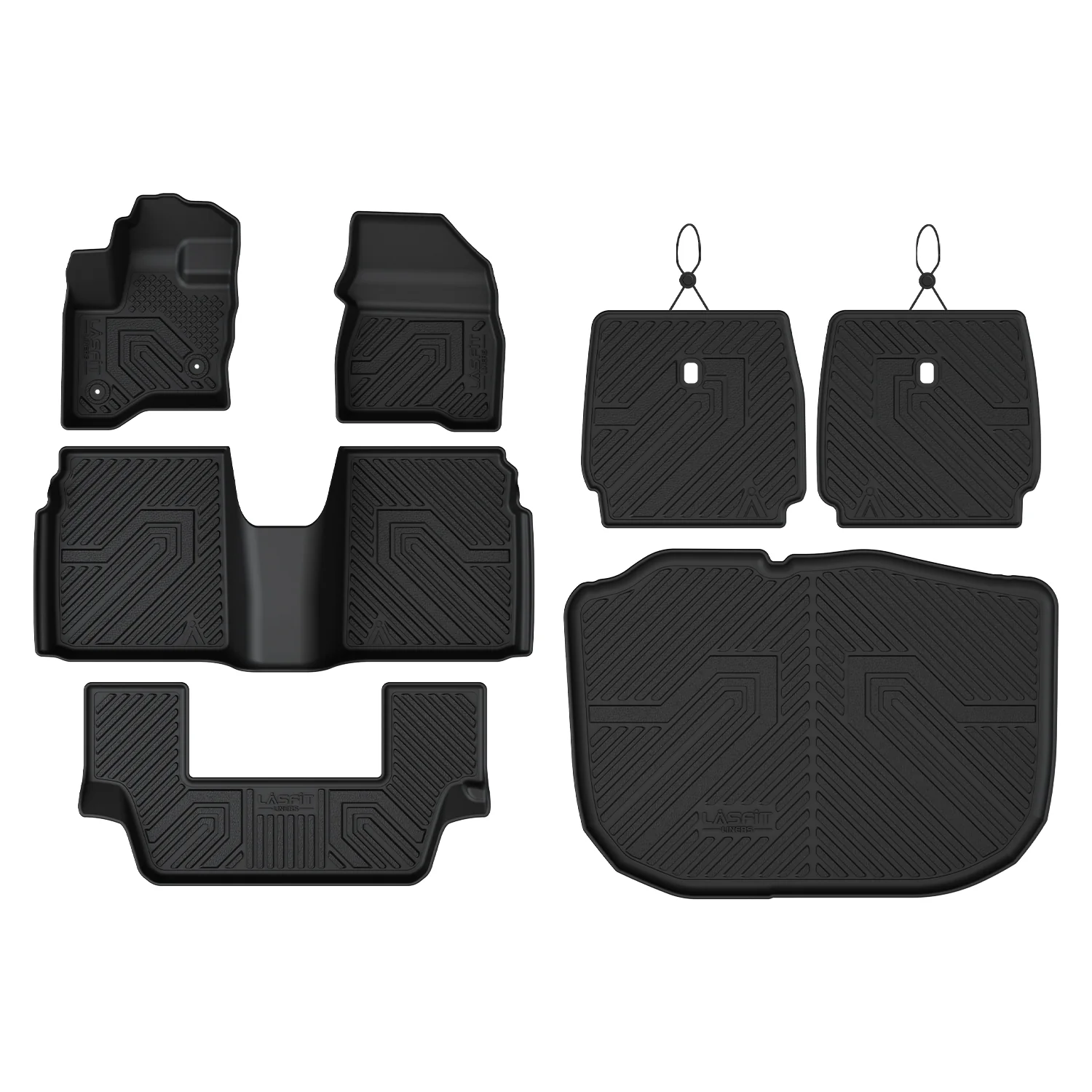 Fit for 2009-2019 Ford Flex 3 Row Floor Mats & Cargo & Seatback Mats