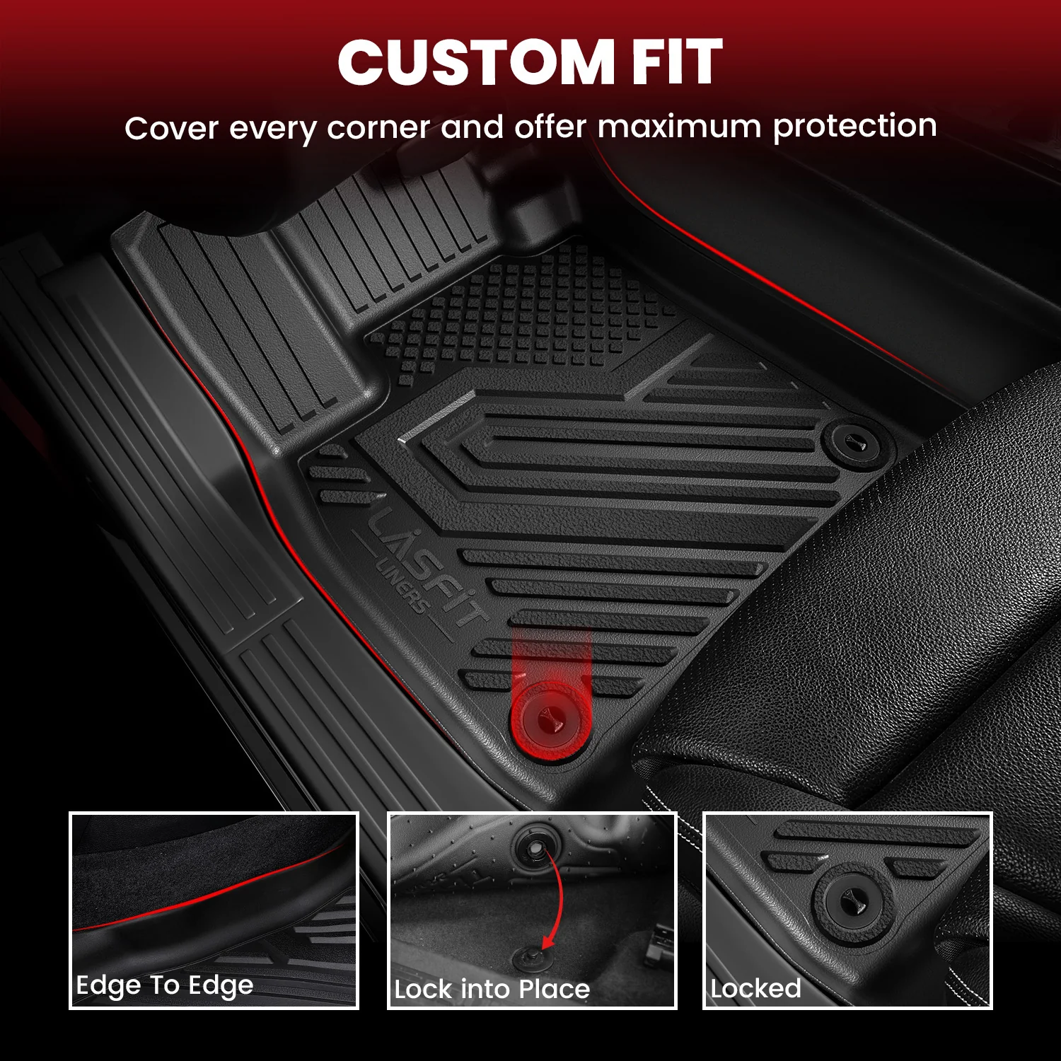 Fit for 2009-2019 Ford Flex 3 Row Floor Mats & Cargo & Seatback Mats - Image 2