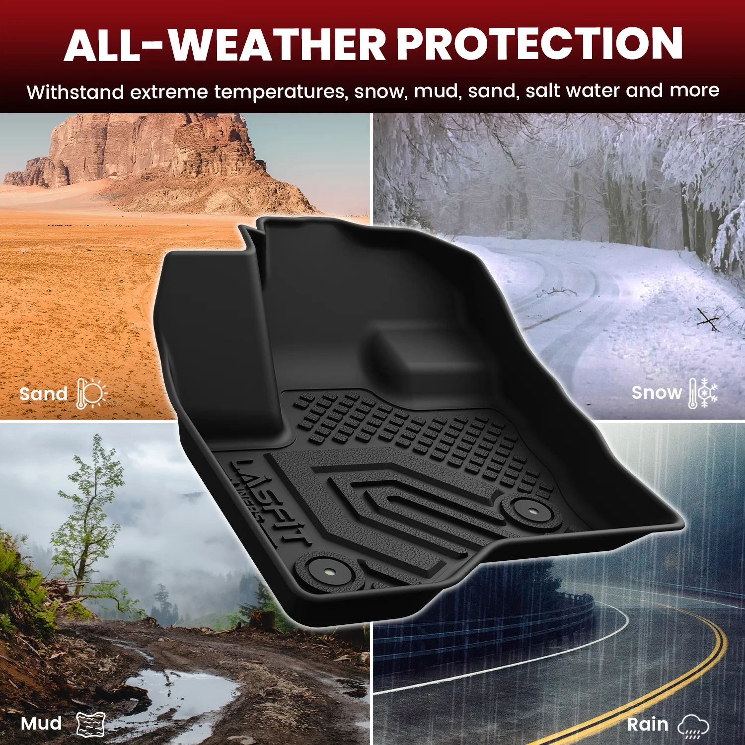 Fit for 2009-2019 Ford Flex 3 Row Floor Mats & Cargo & Seatback Mats - Image 6