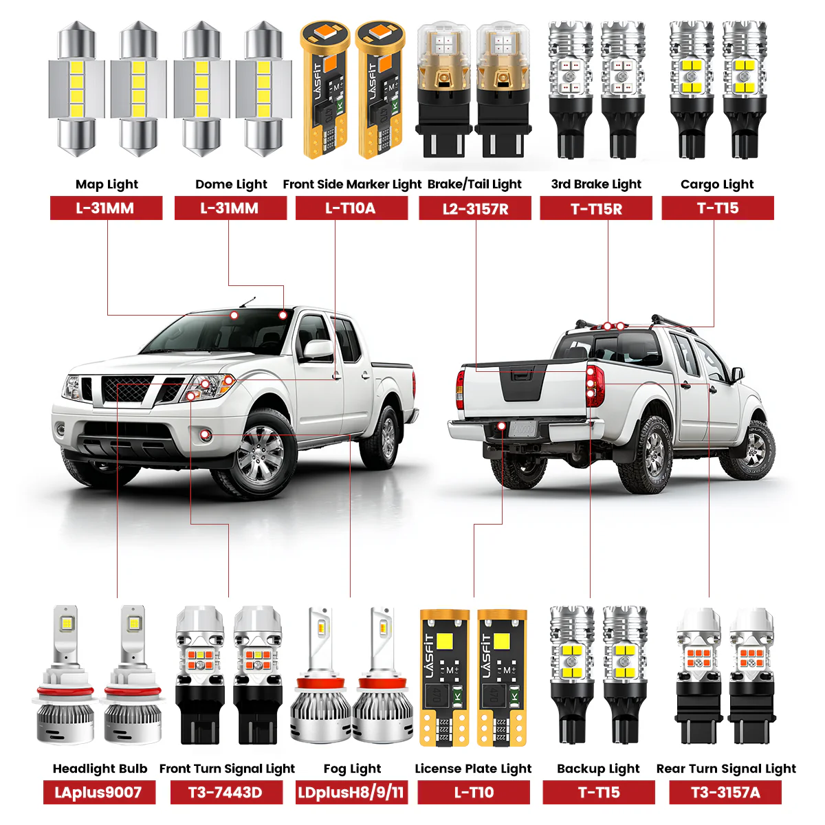 Fit for 2009-2021 Nissan Frontier LED Bulbs Upgrade | Tested and Verified