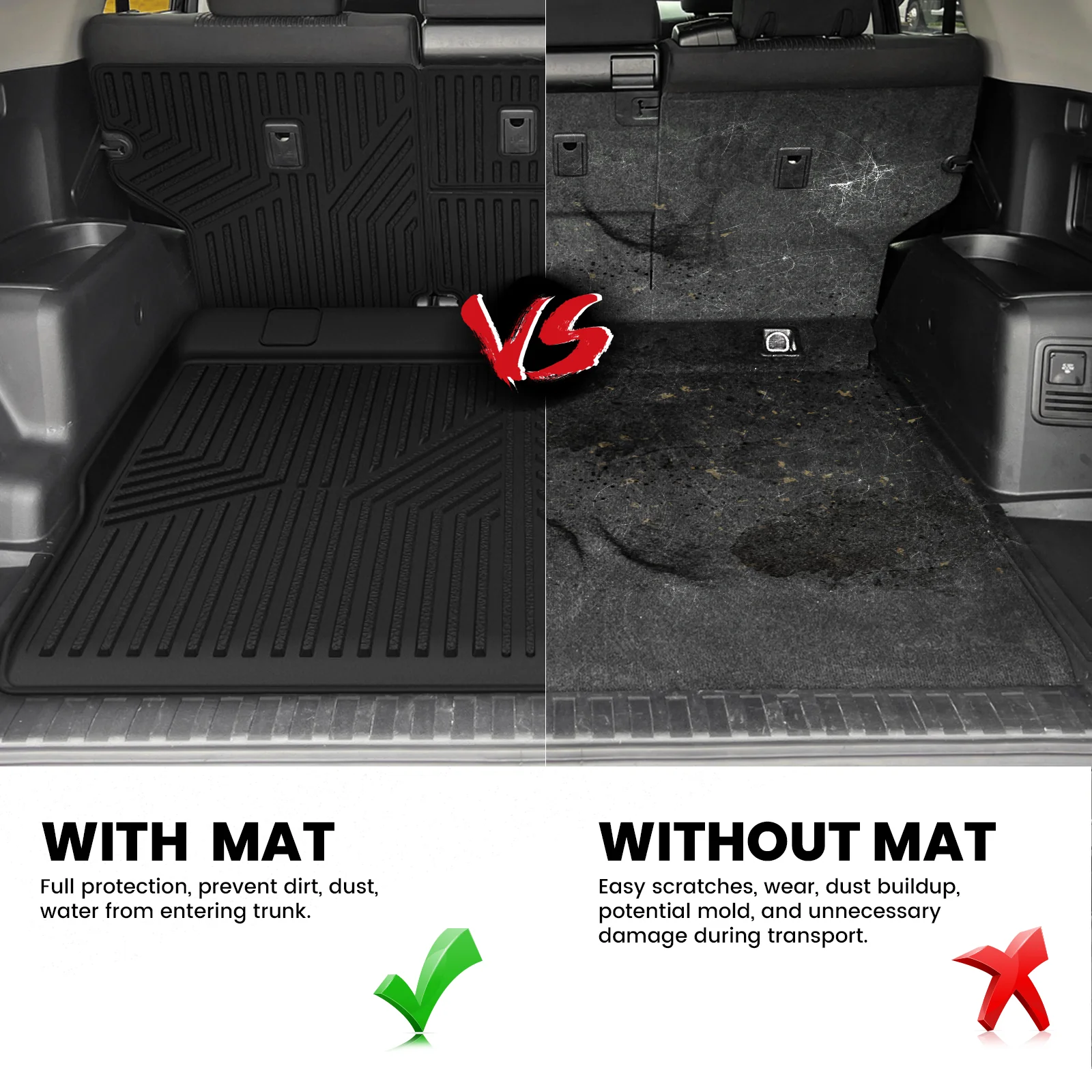 Fit for 2010-2012 Toyota 4Runner Seatback & Cargo Mats - Image 6