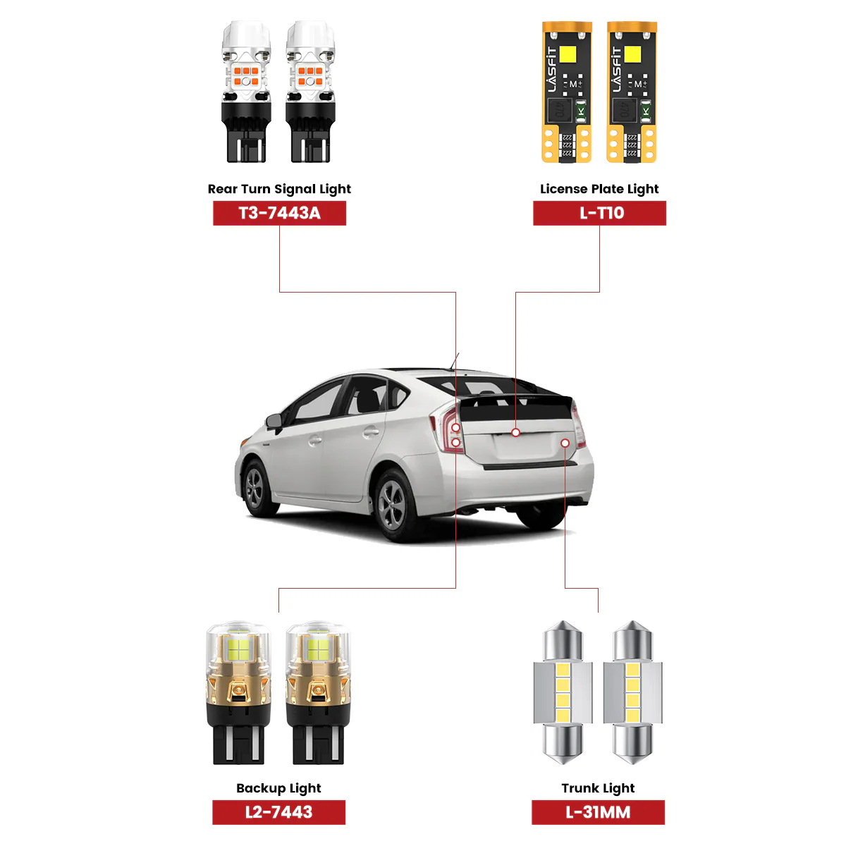 Fit for 2010-2015 Toyota Prius The Brightest LED Bulbs Upgrade | Tested and Verified - Image 2