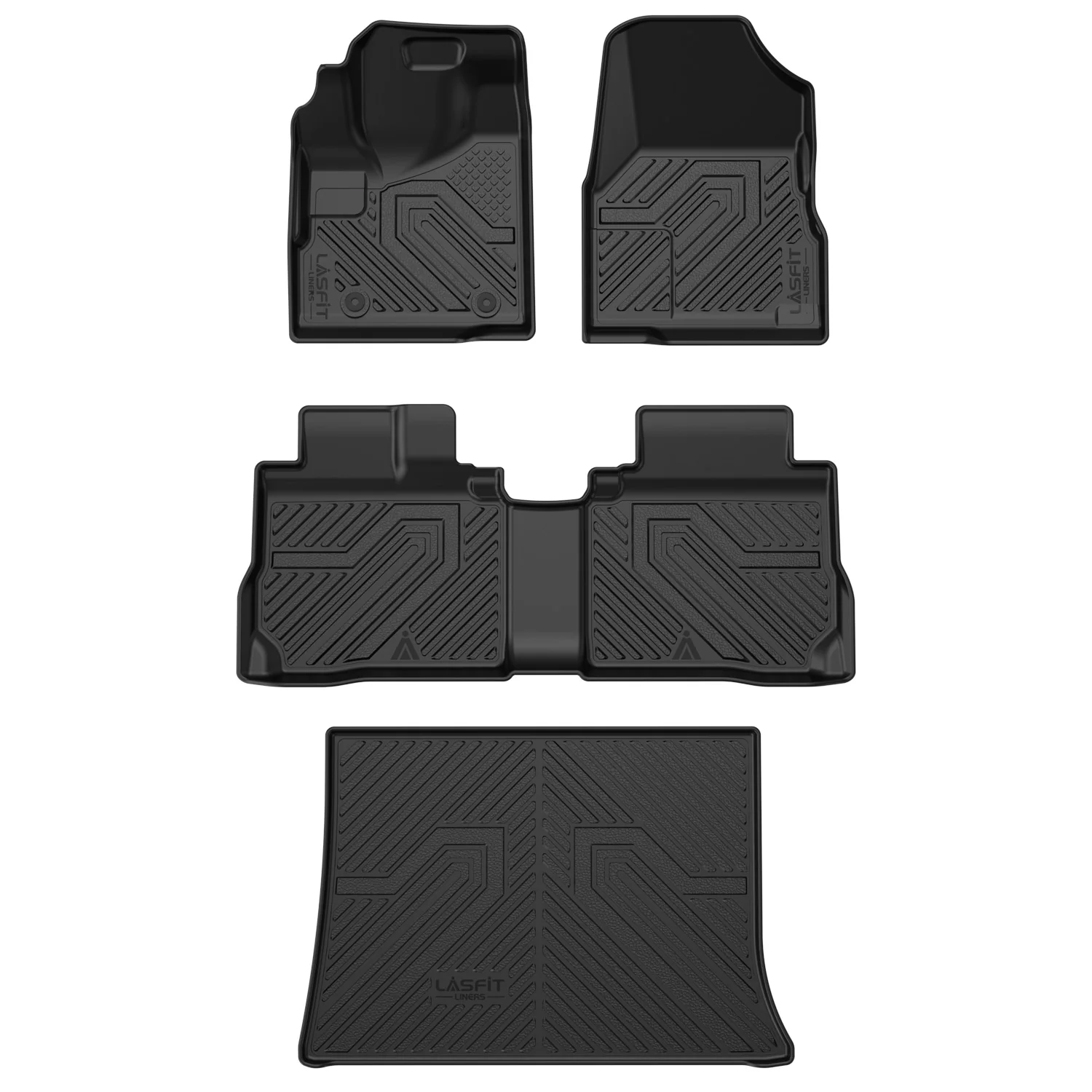 Fit for 2012-2017 GMC Terrain Floor Mats & Cargo Mat, Only Fit Second Row Seats Sliding Backwards