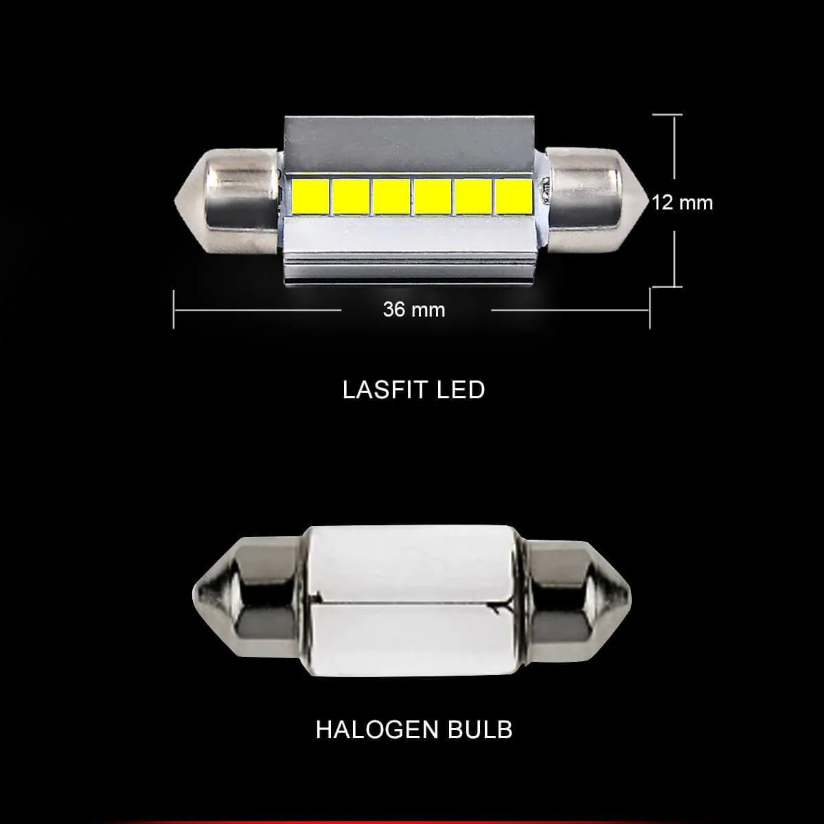 36MM 6418 6411 DE3423 LED Dome Map Trunk License Plate Light Bulb, 2 Bulbs - Image 9