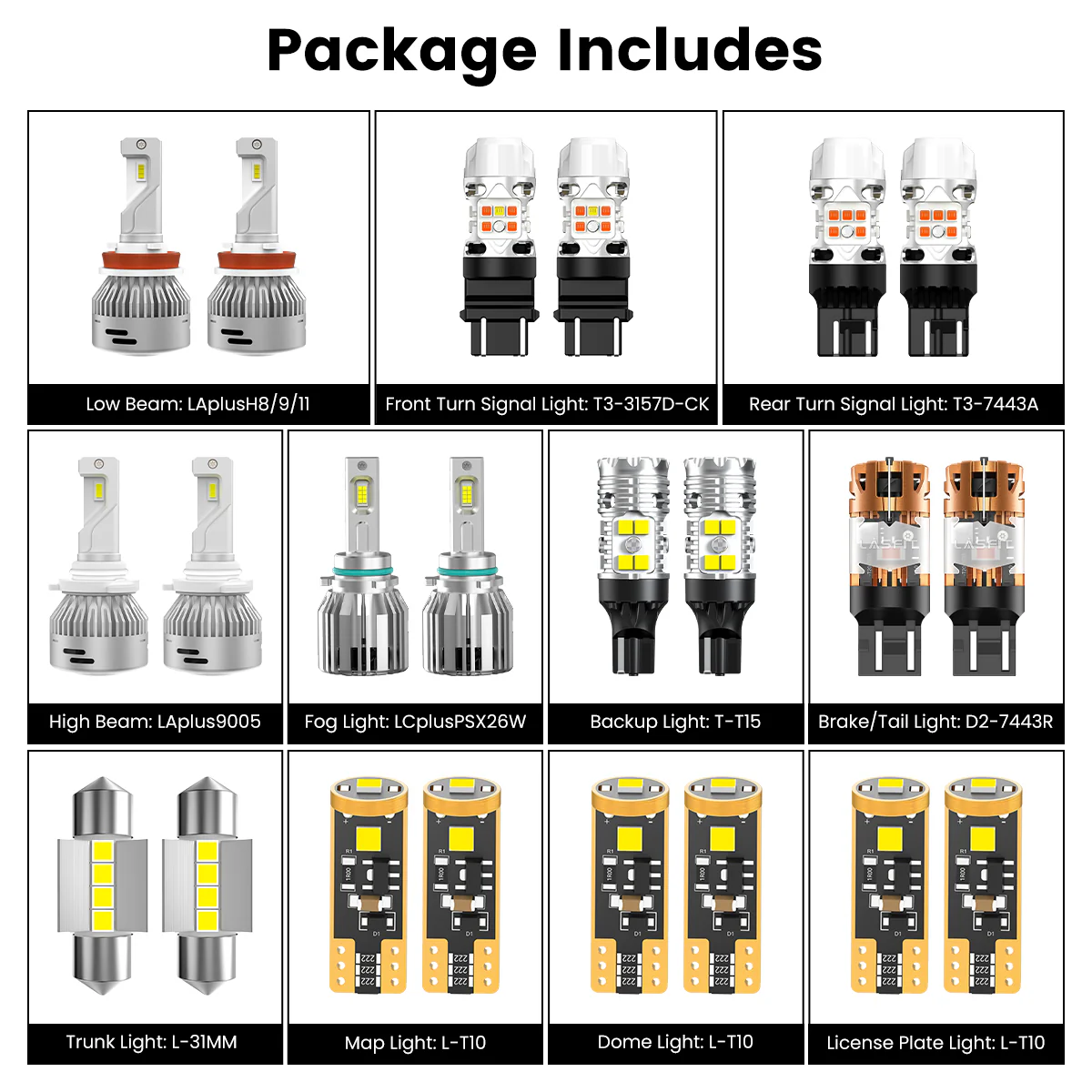 Fit for 2011-2013 Toyota Highlander LED Bulbs Upgrade - Image 3