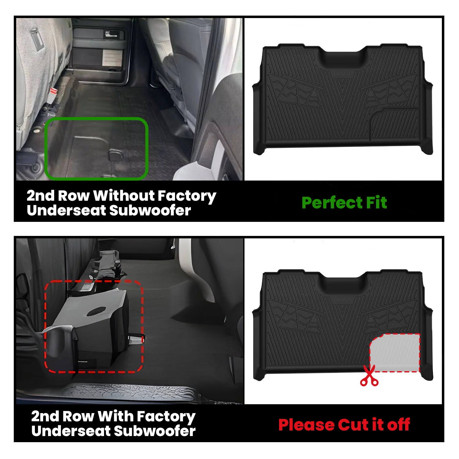 Fit for 2011-2014 Ford F-150 Floor Mats, Fit SuperCrew Cab & Carpet Floor Only - Image 12
