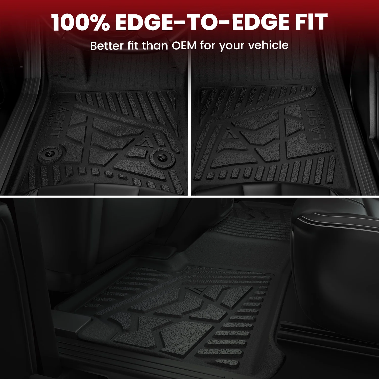 Fit for 2011-2014 Ford F-150 Floor Mats, Fit SuperCrew Cab & Carpet Floor Only - Image 15