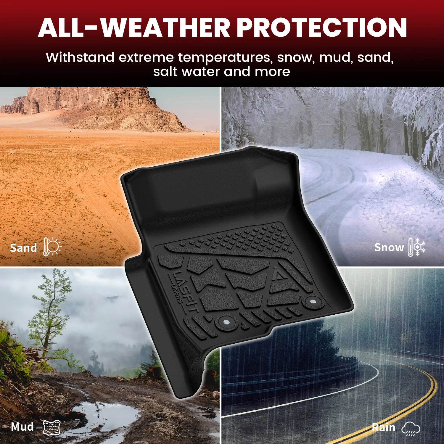 Fit for 2011-2014 Ford F-150 Floor Mats, Fit SuperCrew Cab & Carpet Floor Only - Image 7