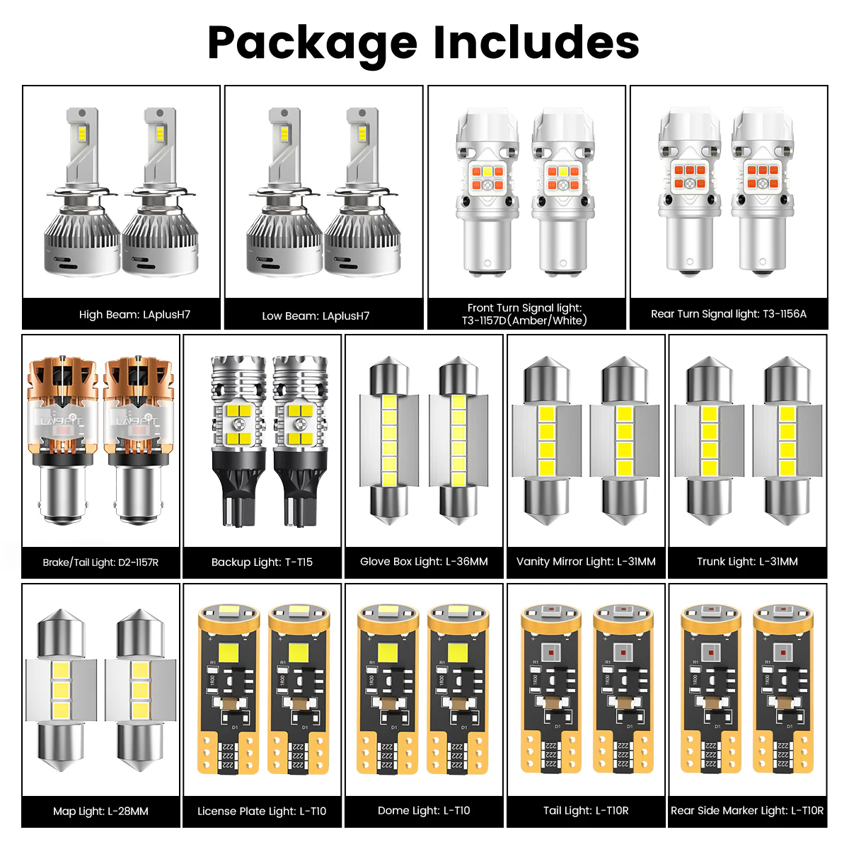 Fit for 2011-2014 Hyundai Sonata The Brightest LED Bulbs Upgrade - Image 10