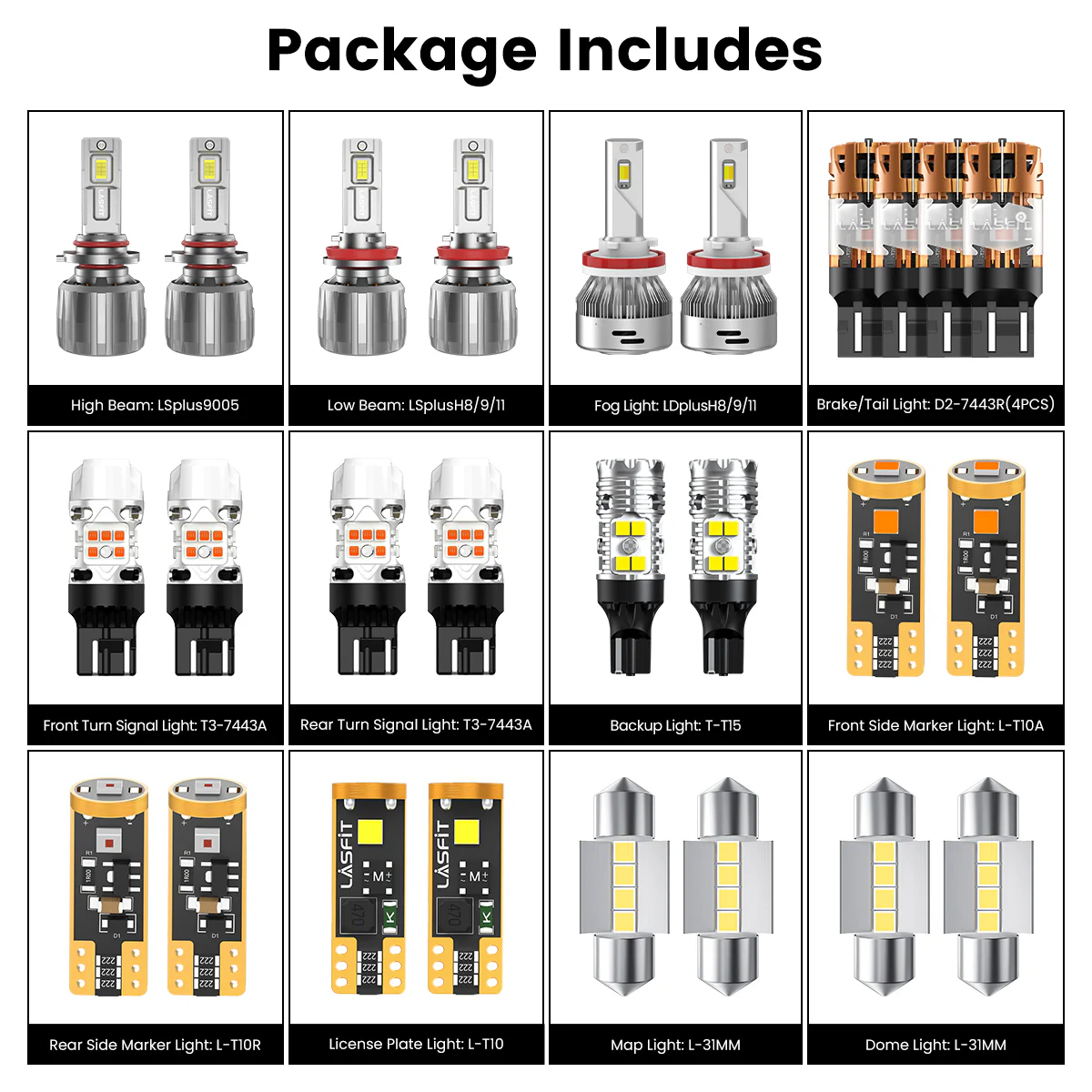 Fit for 2014-2016 Subaru Forester The Brightest LED Bulbs Upgrade - Image 3
