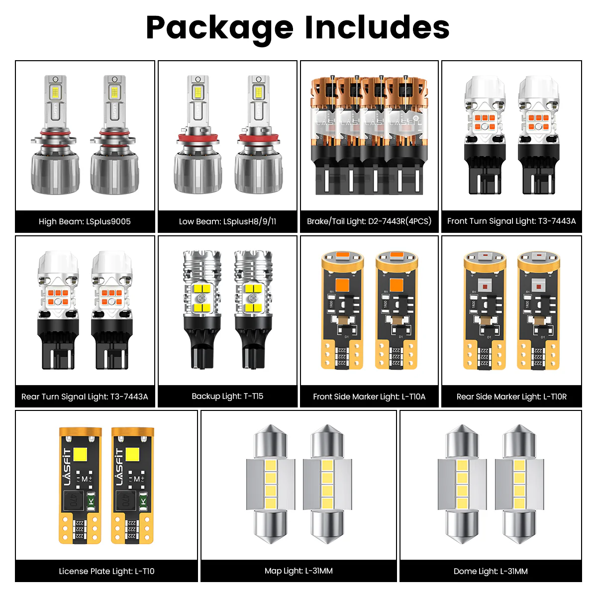 Fit for 2014-2016 Subaru Forester The Brightest LED Bulbs Upgrade - Image 7