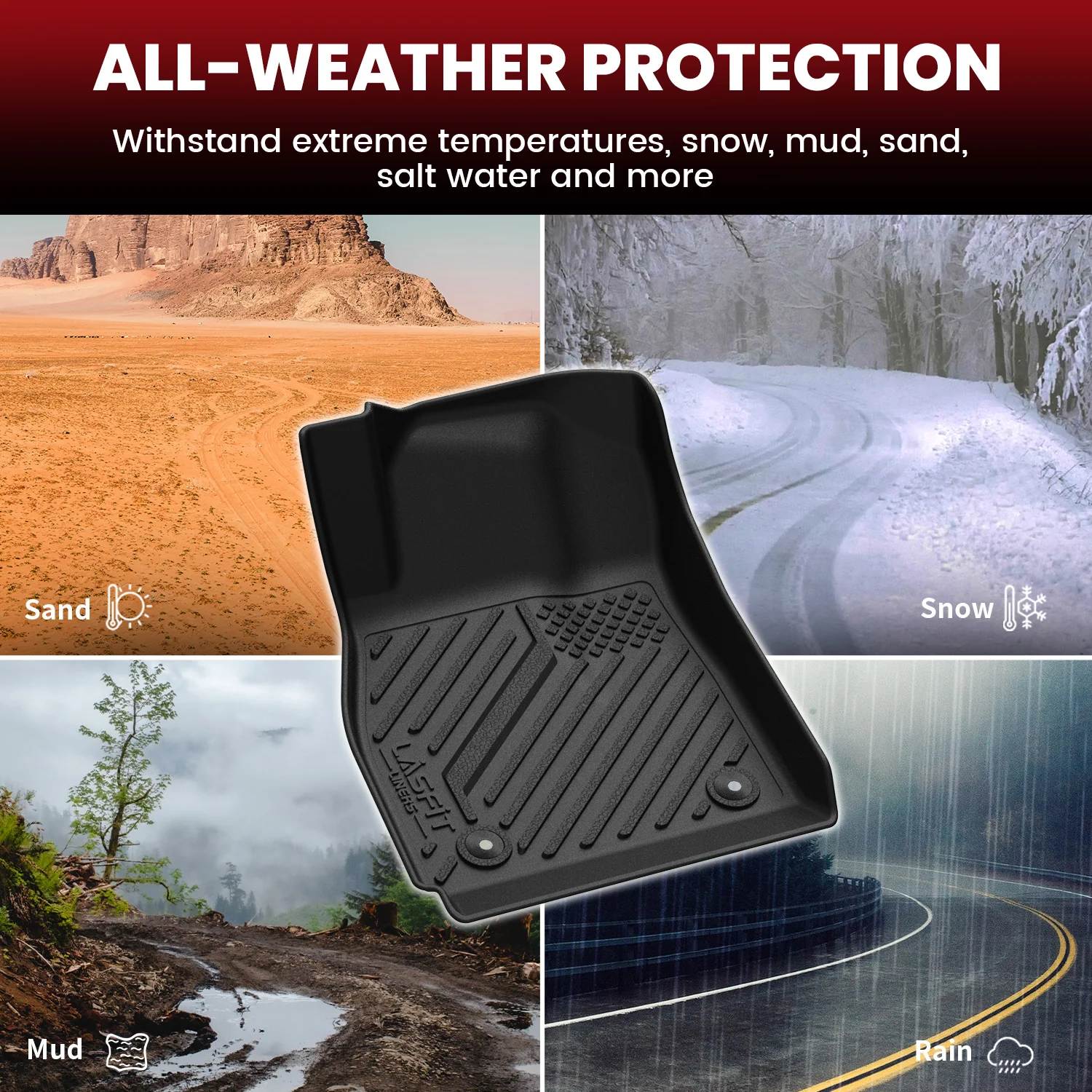 Fit for 2013-2015 Chevrolet Malibu Floor Mats & Cargo Mat - Image 4