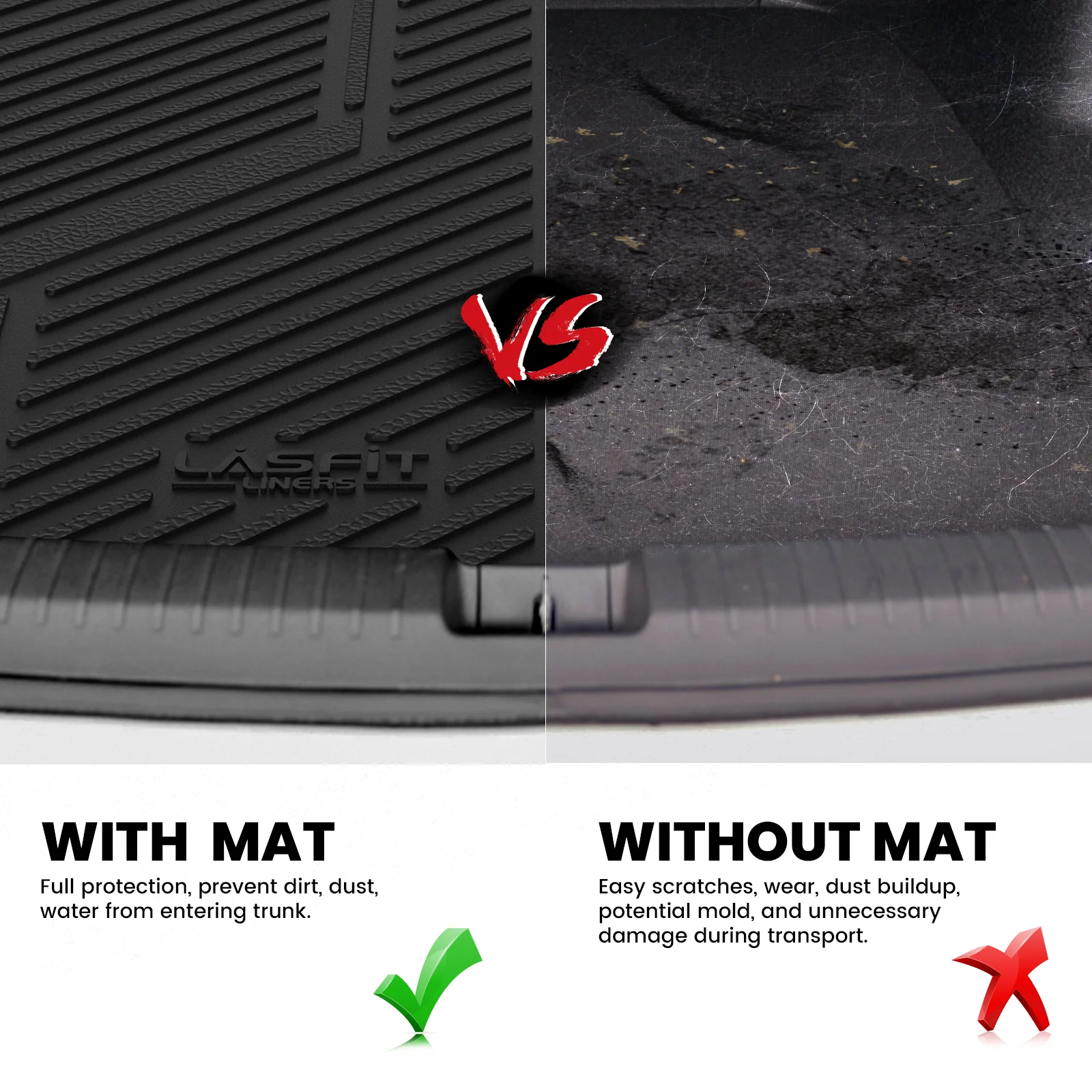 Fit for 2013-2016 Ford Fusion Floor Mats or Cargo Mat, Fit Gasoline Only - Image 12
