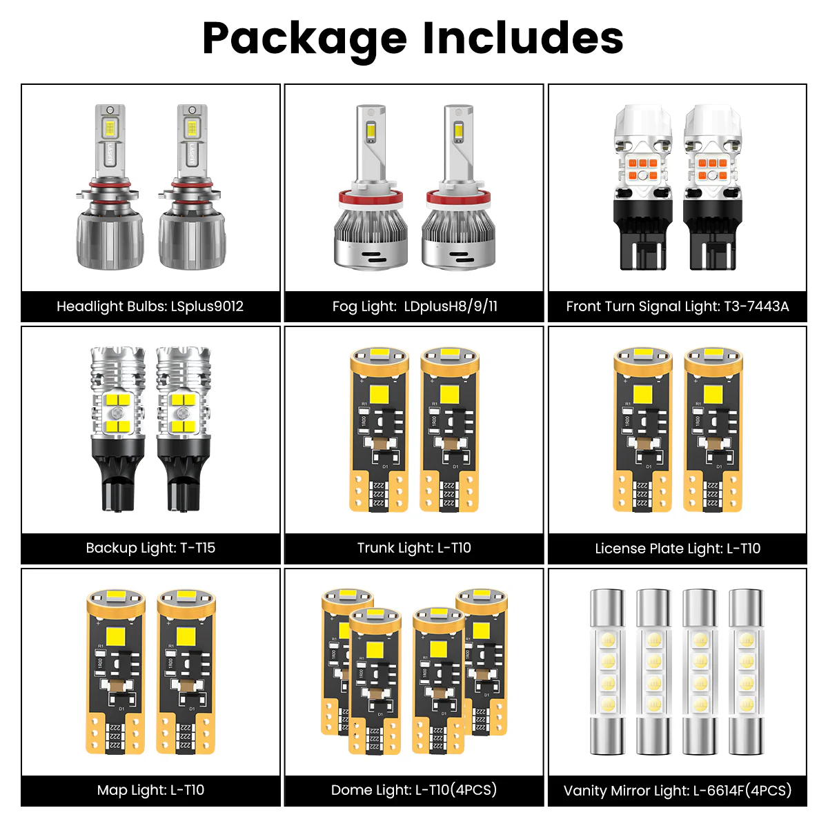 Fit for 2013-2016 GMC Acadia The Brightest LED Bulbs Upgrade | Tested and Verified - Image 2