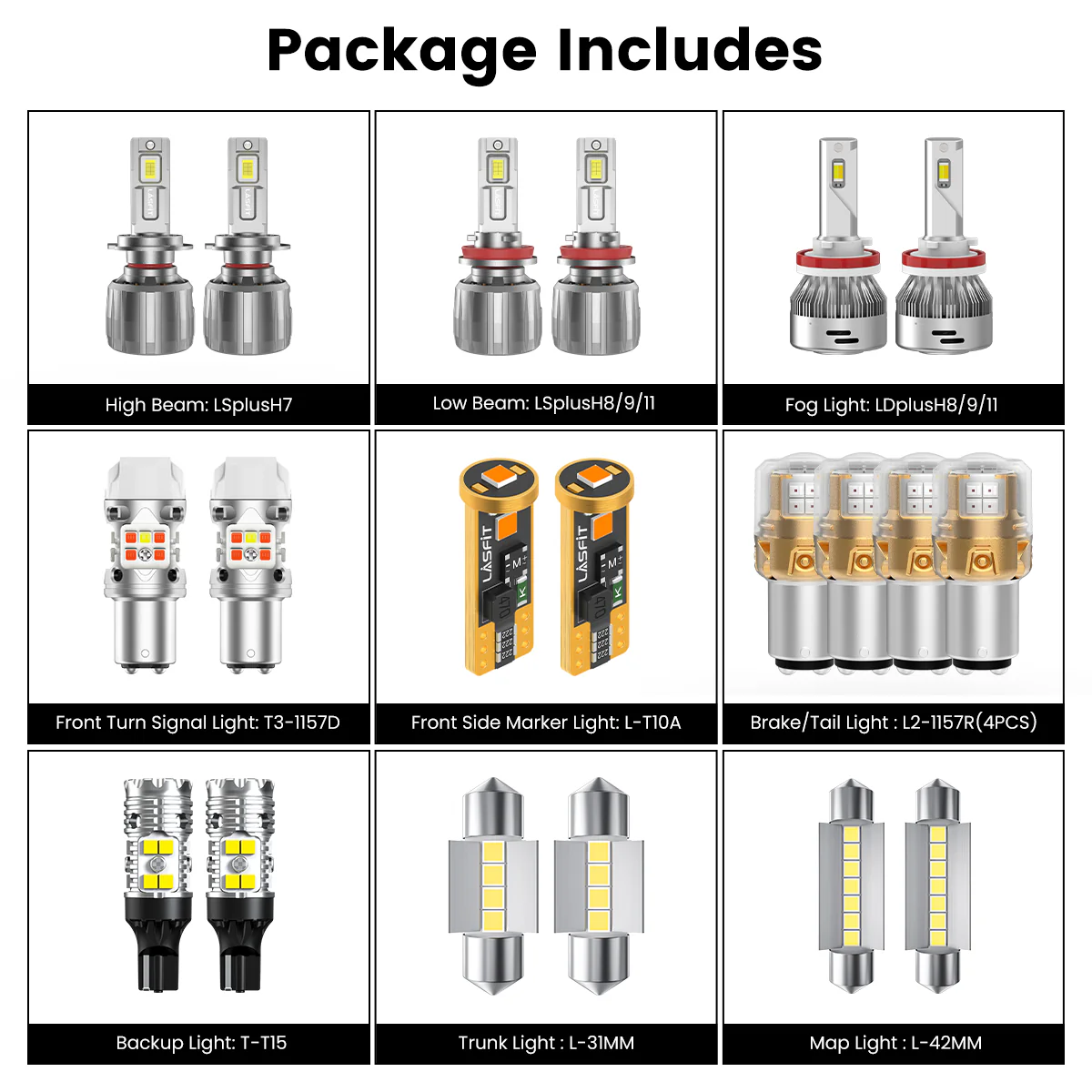 Fit for 2013-2016 Hyundai Santa Fe Sport The Brightest LED Bulbs Upgrade | Tested and Verified - Image 2