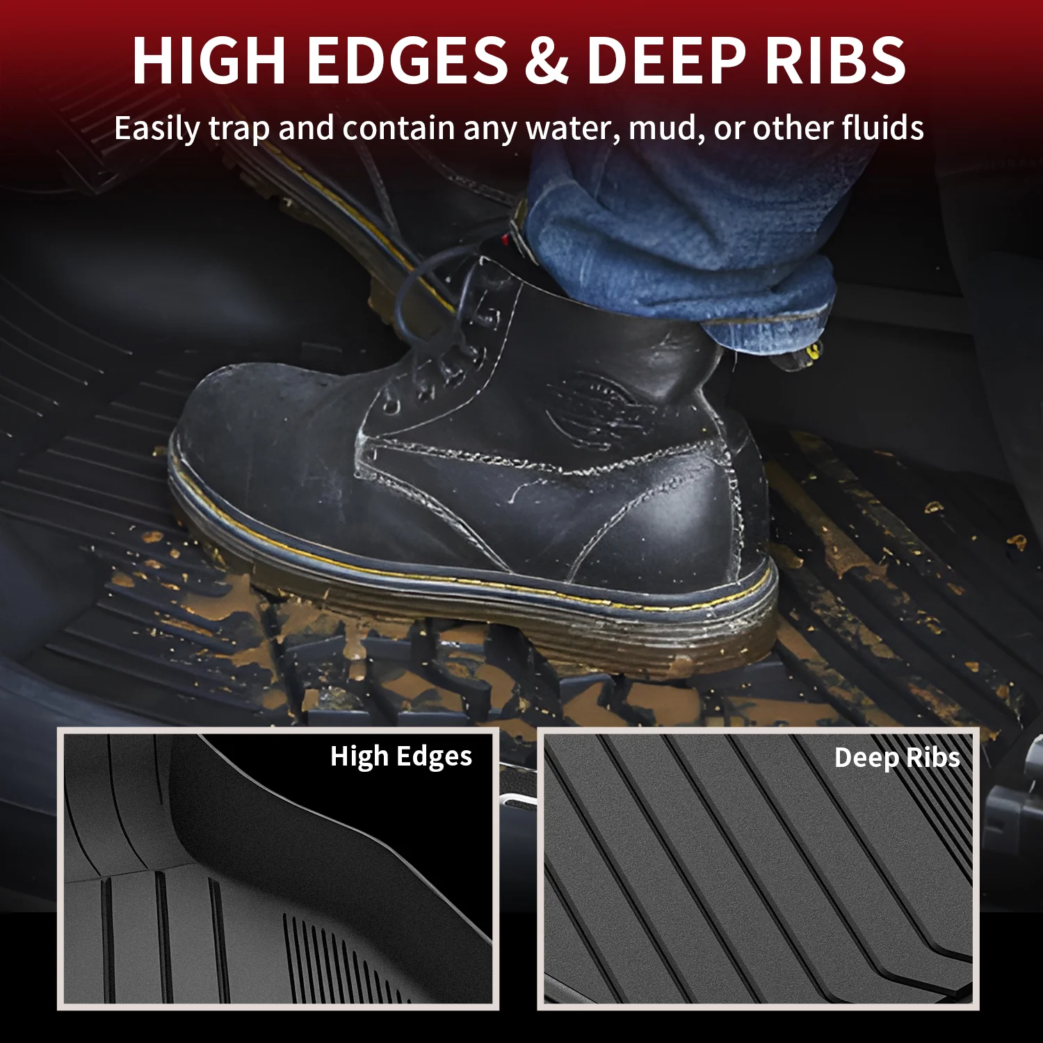 Fit for 2012-2018 BMW 3 Series Floor Mats, Fit sedan & RWD Only, Don't Fit XDrive or GT - Image 8