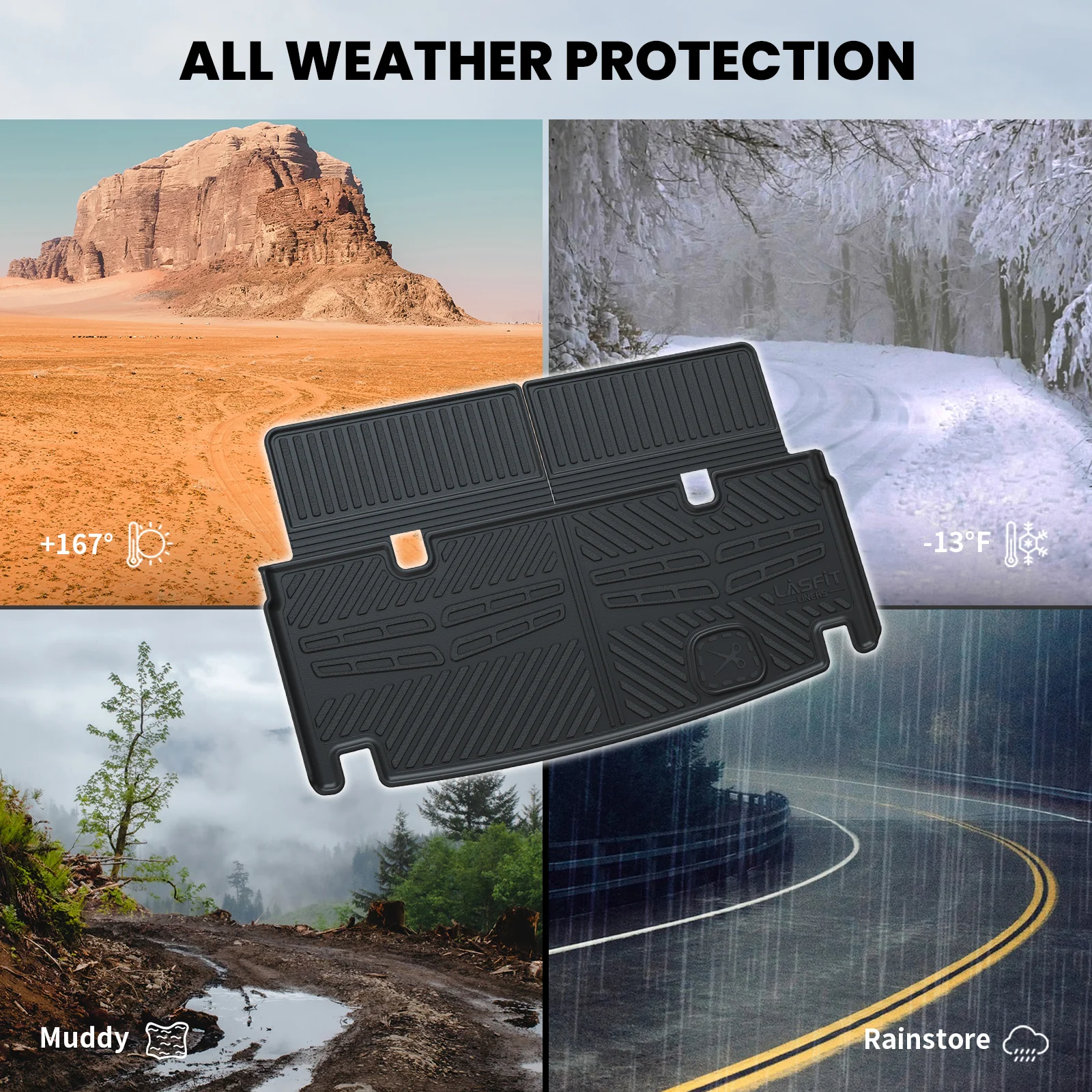 Fit for 2013-2019 Mercedes-Benz GLS Floor Mats or Cargo Mat or Cargo & Seatback Mats - Image 9