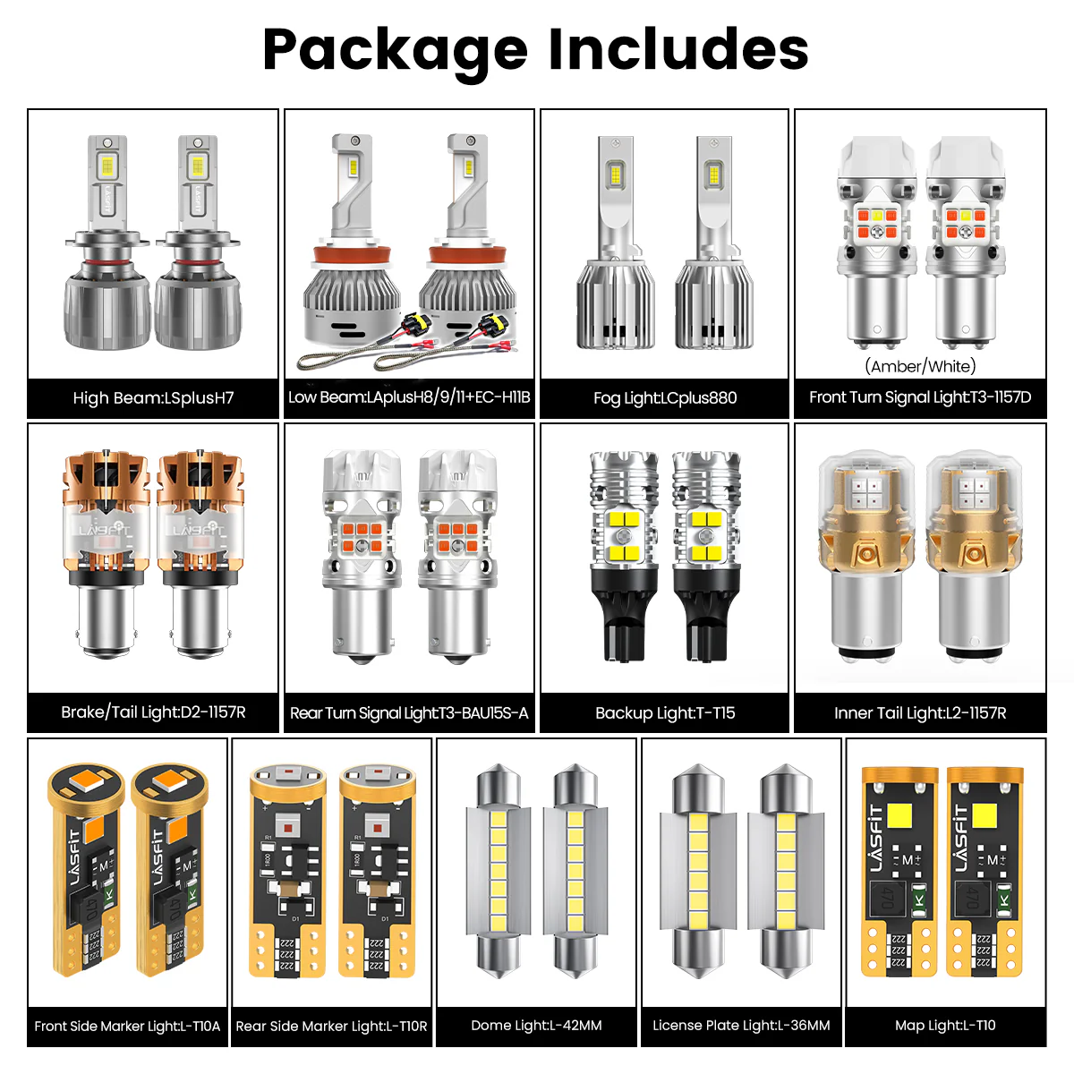 Fit for 2014-2016 Kia Sportage The Brightest LED Bulbs Upgrade - Image 3