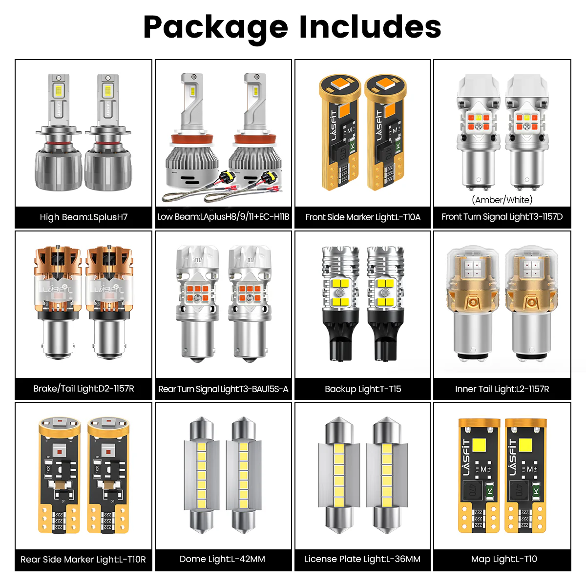 Fit for 2014-2016 Kia Sportage The Brightest LED Bulbs Upgrade - Image 6