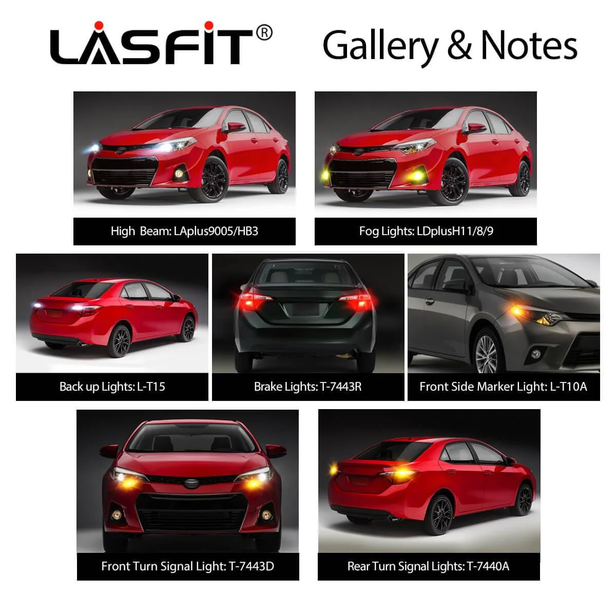 Fit for 2014-2016 Toyota Corolla LED Bulbs Exterior Interior Lights Plug n Play - Image 2