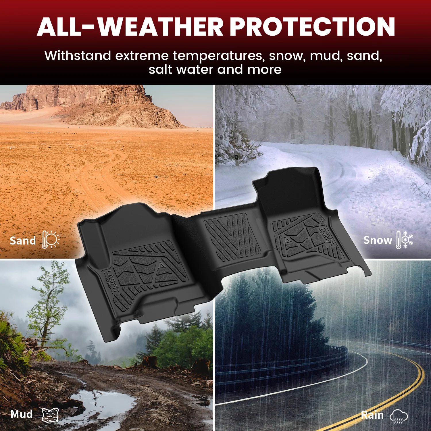 Fit for 2014-2018 Chevrolet Silverado 1500 Floor Mats, Fit Carpet Floor & Without 4*4 Shifter Only - Image 14