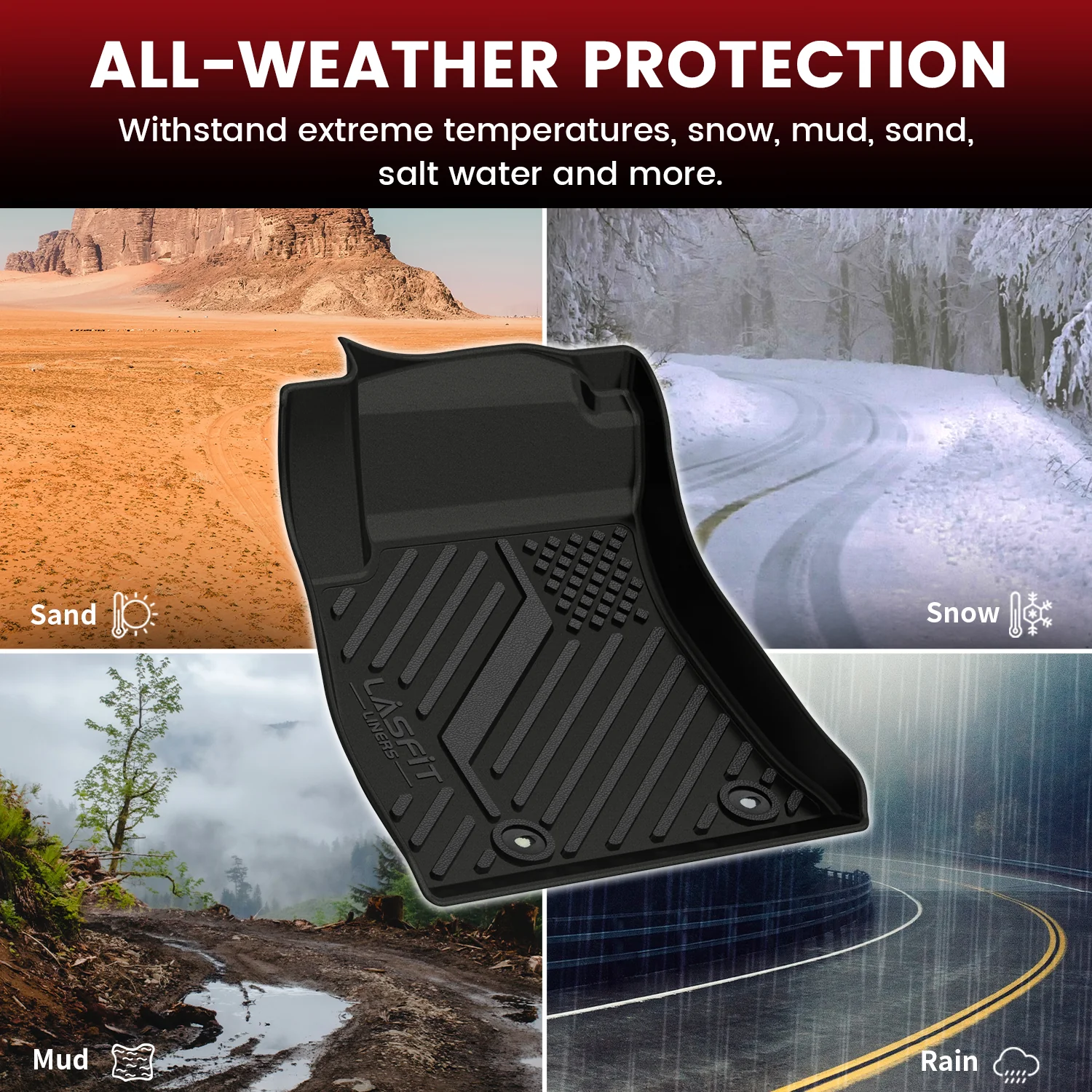 Fit for 2014-2019 Nissan Sentra Floor Mats & Cargo Mat, Only Fit Automatic Transmission - Image 4