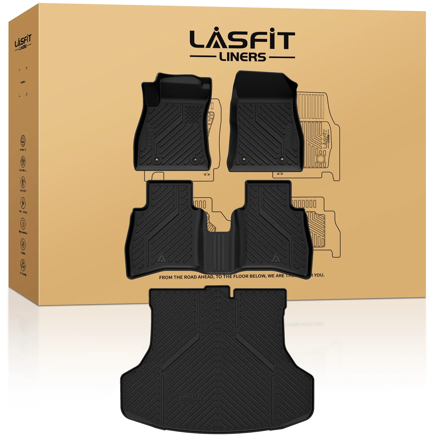 Fit for 2014-2019 Nissan Sentra Floor Mats & Cargo Mat, Only Fit Automatic Transmission - Image 9
